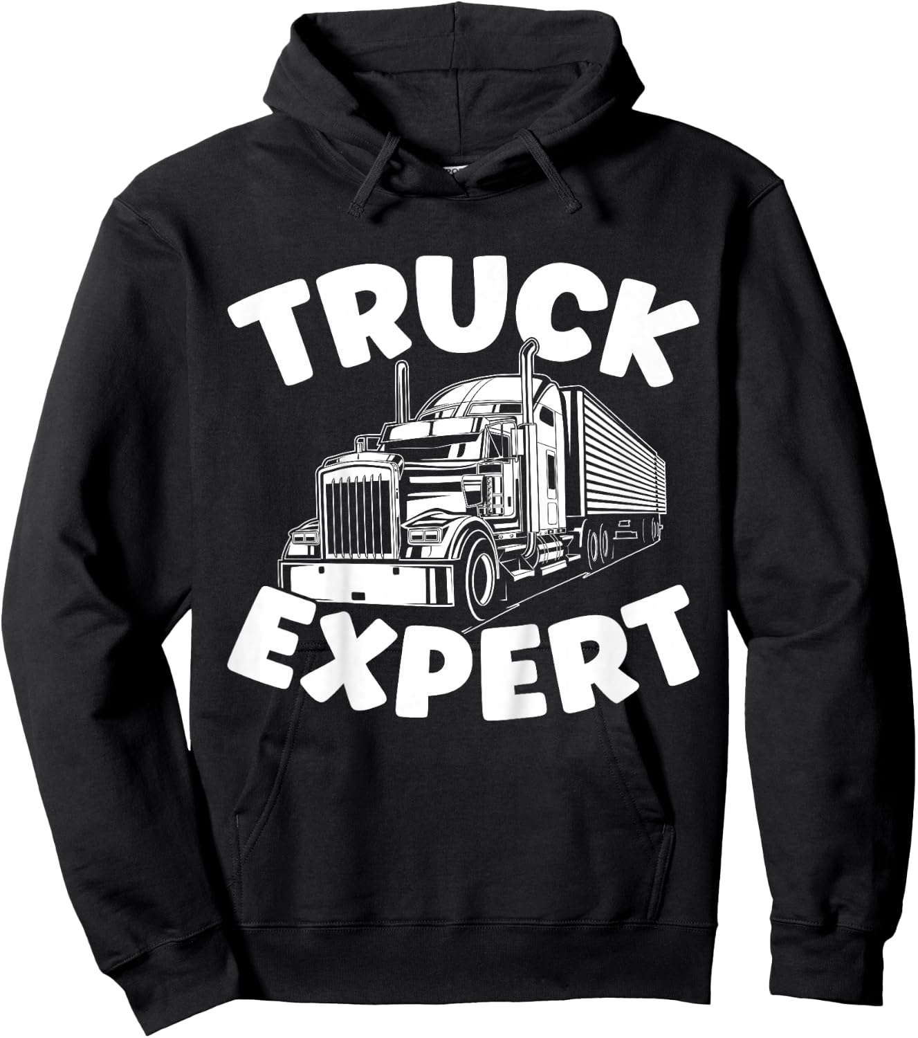 Truck Expert Funny Toddler Boys Semi truck Hoodie - Hoodie | Black