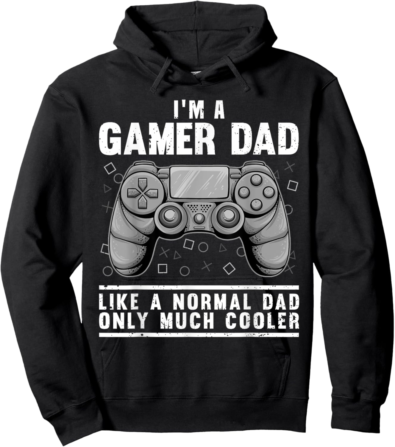 Funny Gamer Dad Design Husband Gaming Father's Day Hoodie - Hoodie | Black