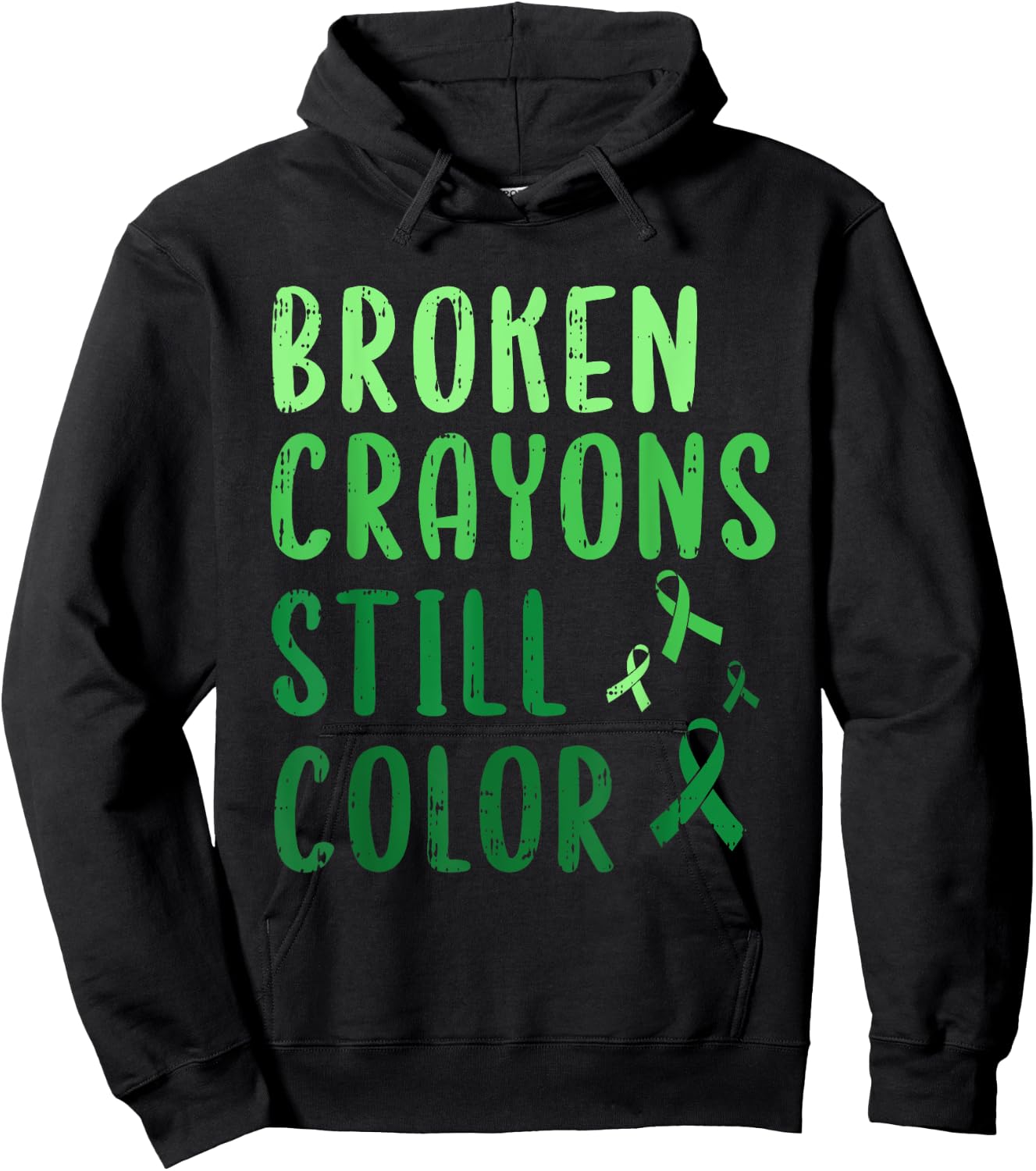 Broken Crayons Still Color Mental Health Awareness Warrior Hoodie - Hoodie | Black