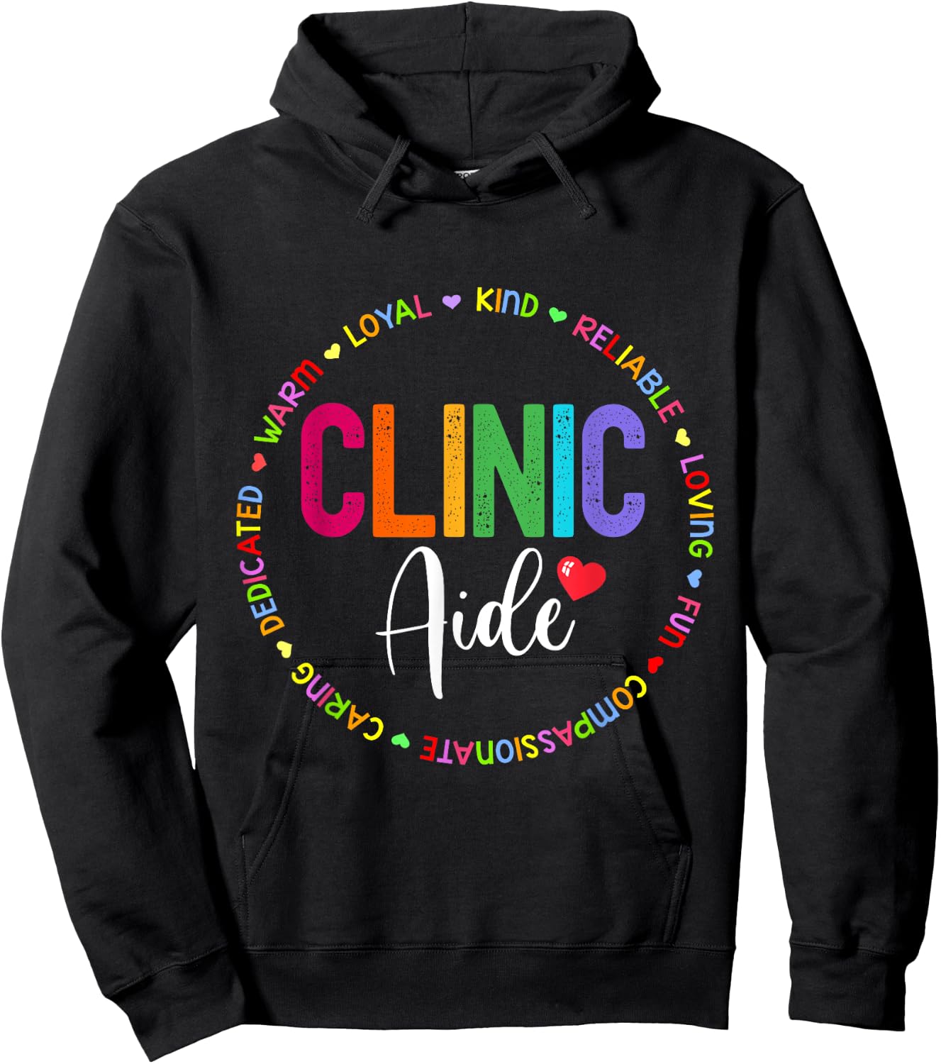 Clinic Aide For School Nurse Appreciation Week Back School Hoodie - Hoodie | Black