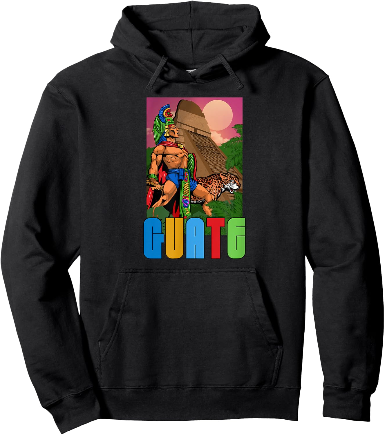 Guatemala Proud Hispanic Guate Flag Guatemalan Tecun Uman Hoodie - Hoodie | Black