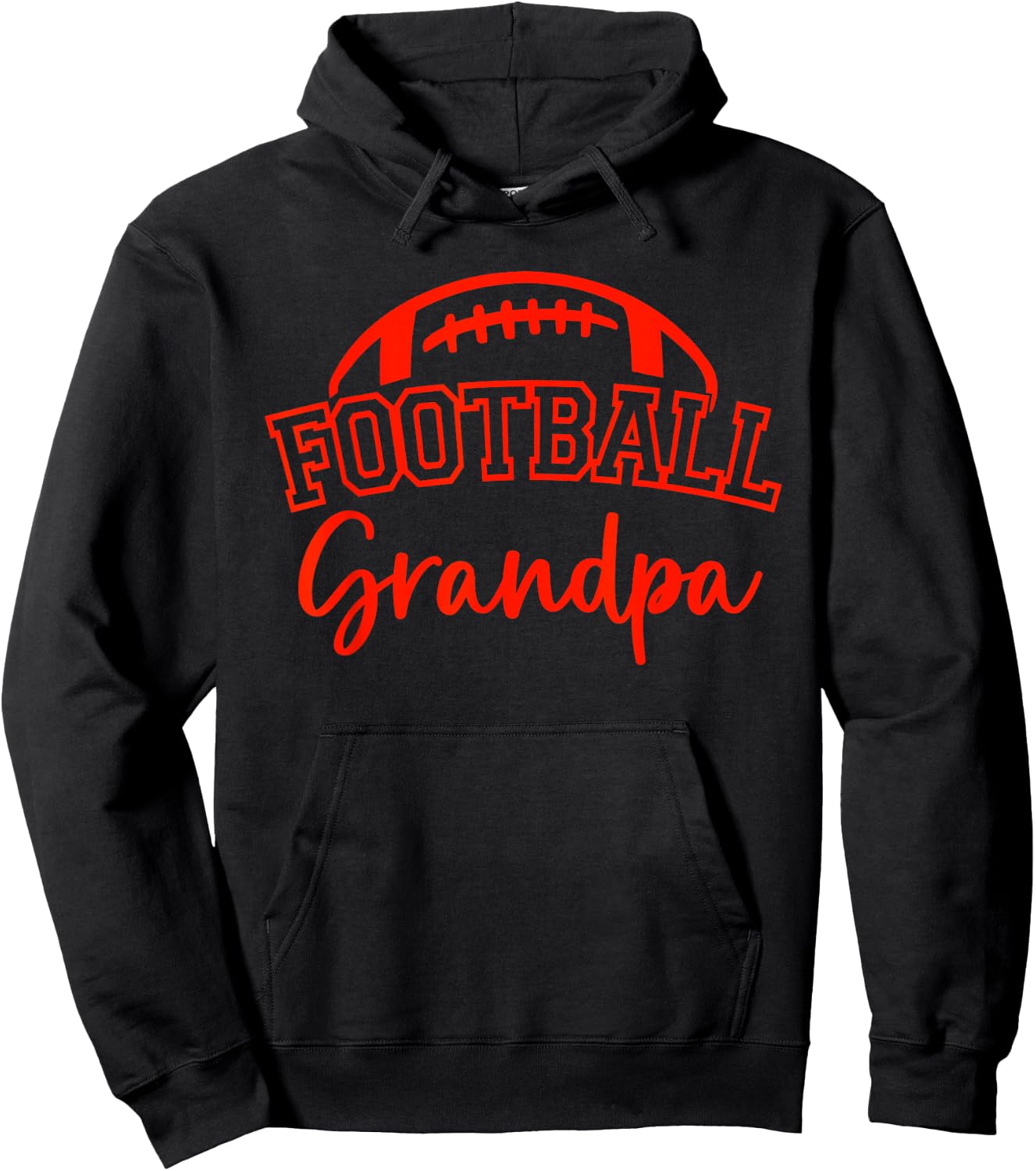 Football Grandpa Matching Family Football Hoodie - Hoodie | Black