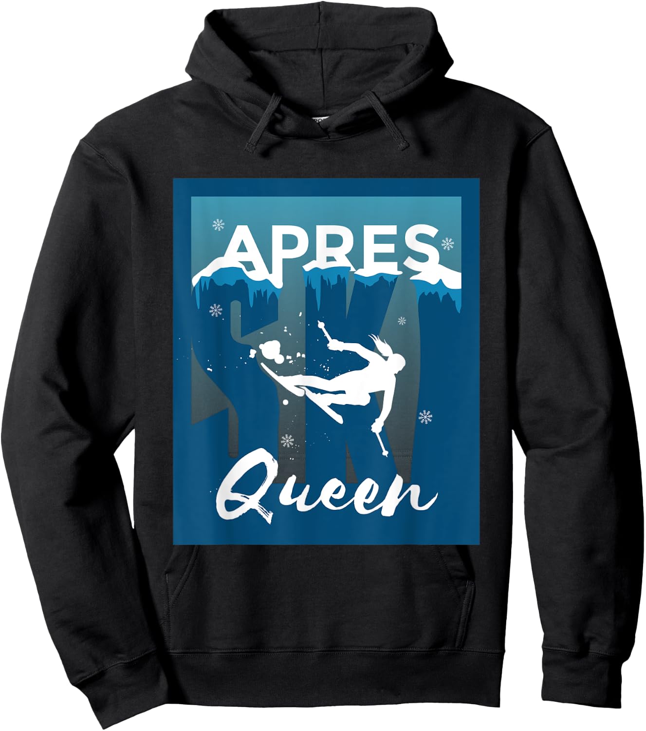 Apres Ski Queen Design for Skiers Apres Ski Hoodie - Hoodie | Black