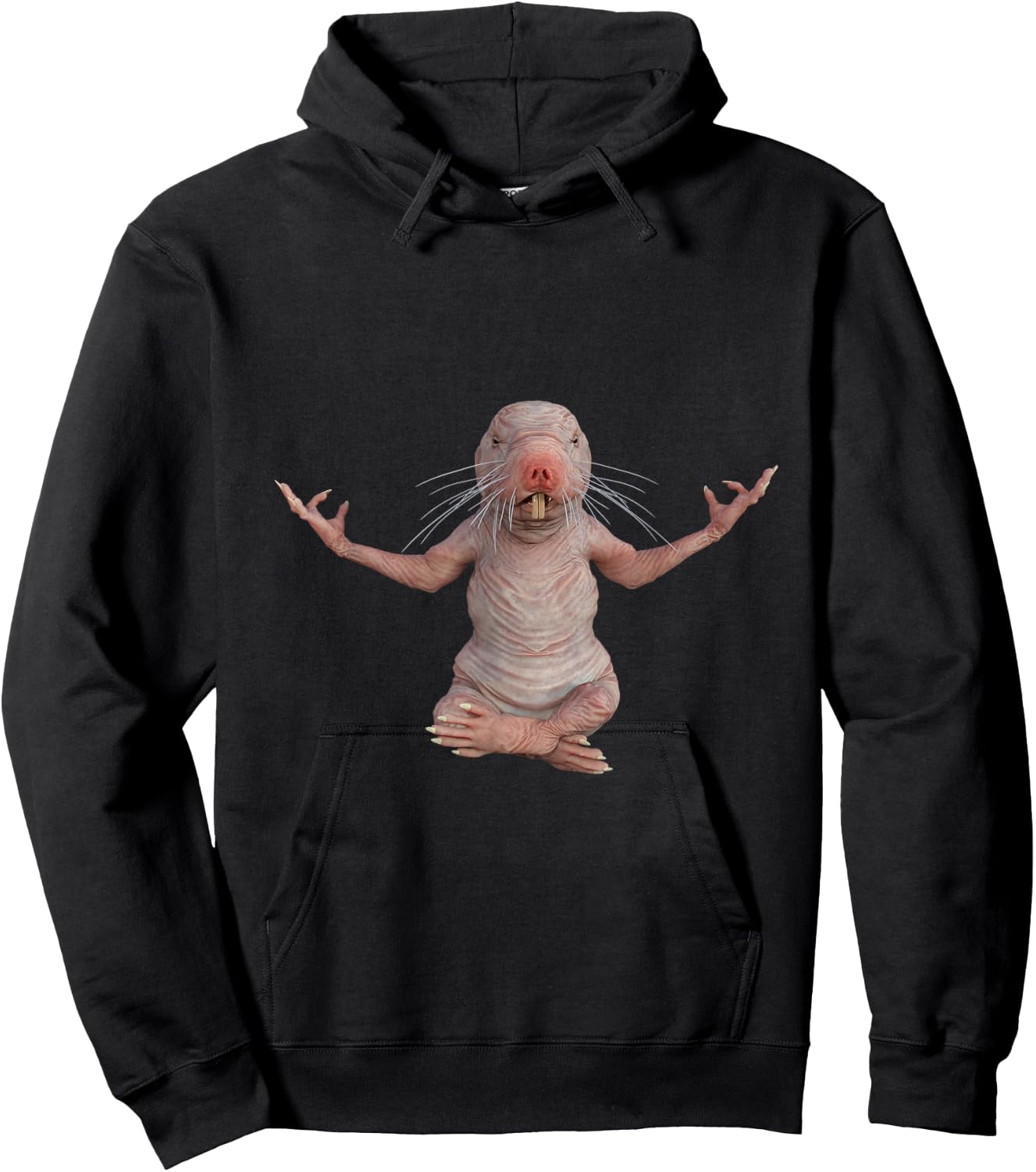 Funny Naked Mole-Rat Zookeeper Yoga Animal Lover Mole Rat Hoodie - Hoodie | Black