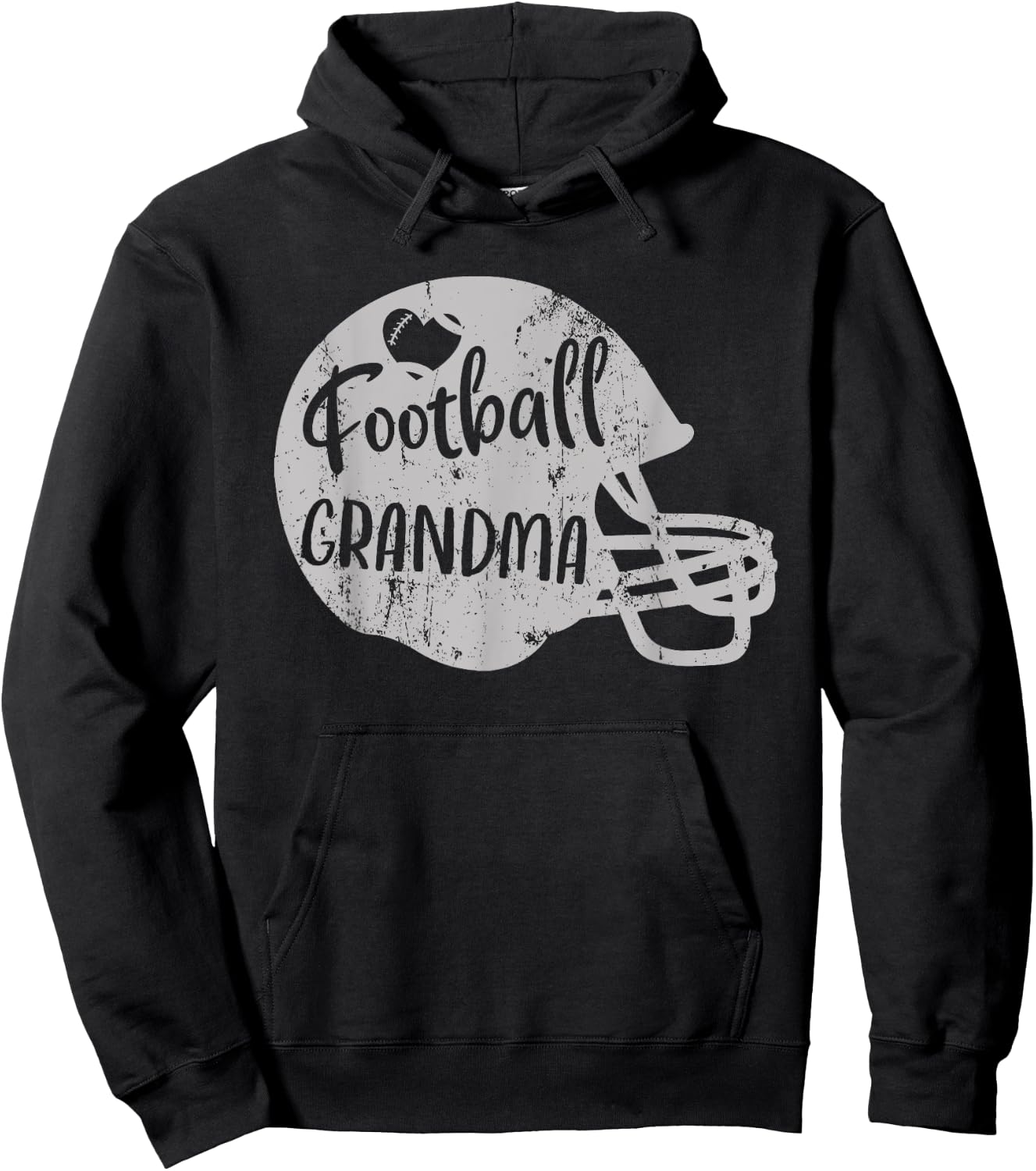 Football Grandma Fun Supportive American Football Grandma Hoodie - Hoodie | Black