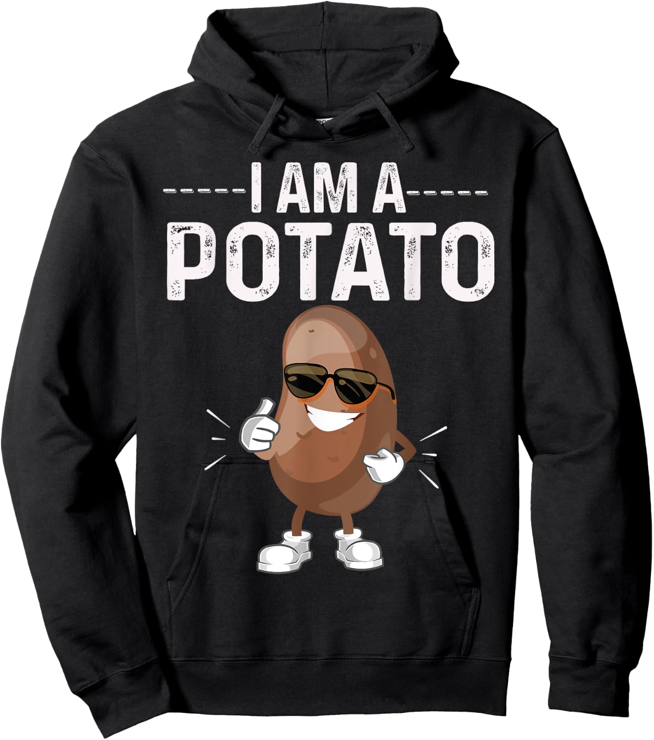 I Am A Potato Halloween Costume Funny Potato Vegetable Hoodie - Hoodie | Black