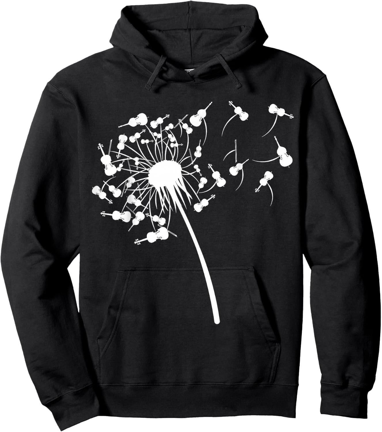 Dandelion Cello Shirt for Cellist | Cello Hoodie - Hoodie | Black