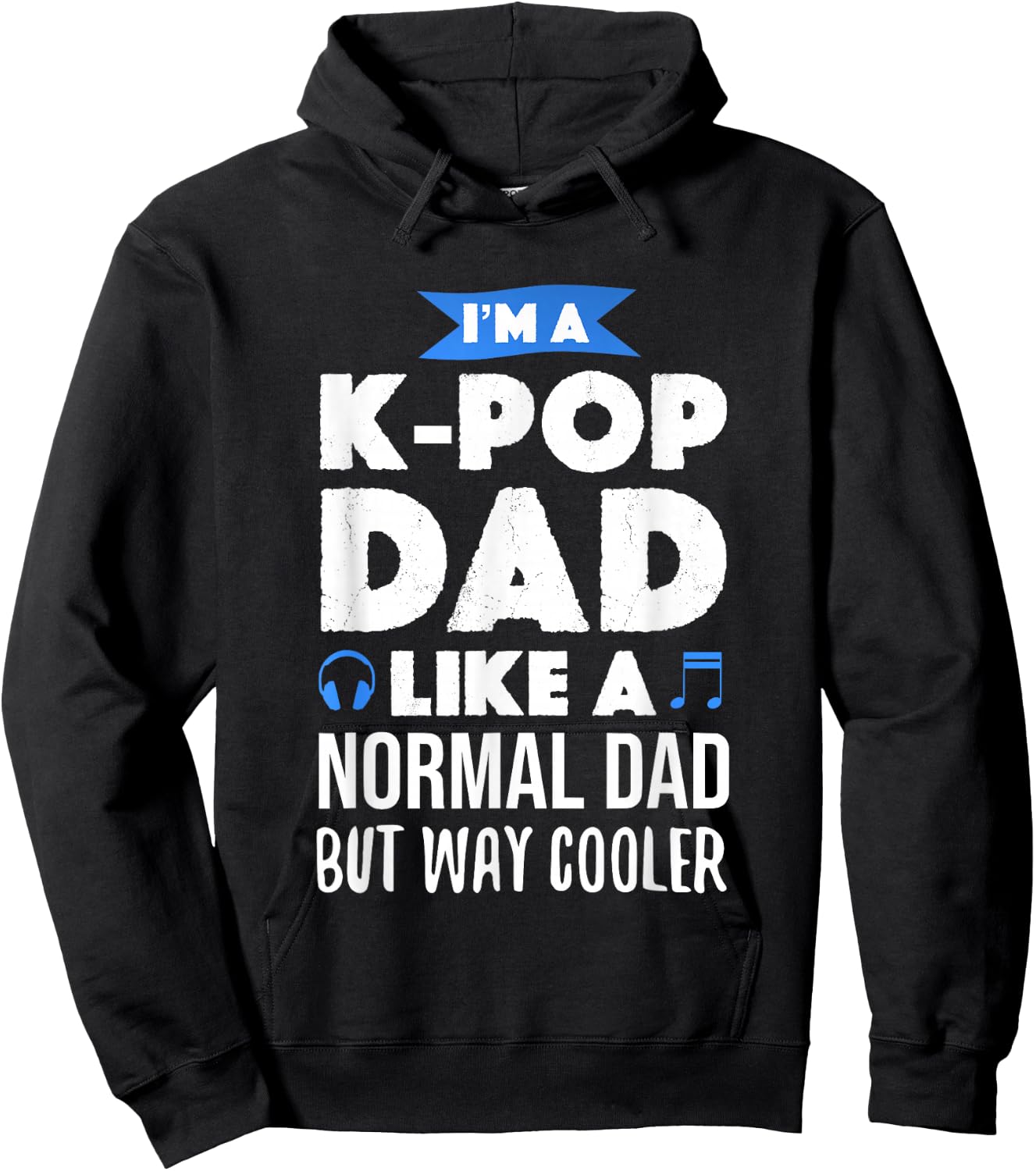 K-Pop Dad Korean Music Lover Gift Hoodie - Hoodie | Black