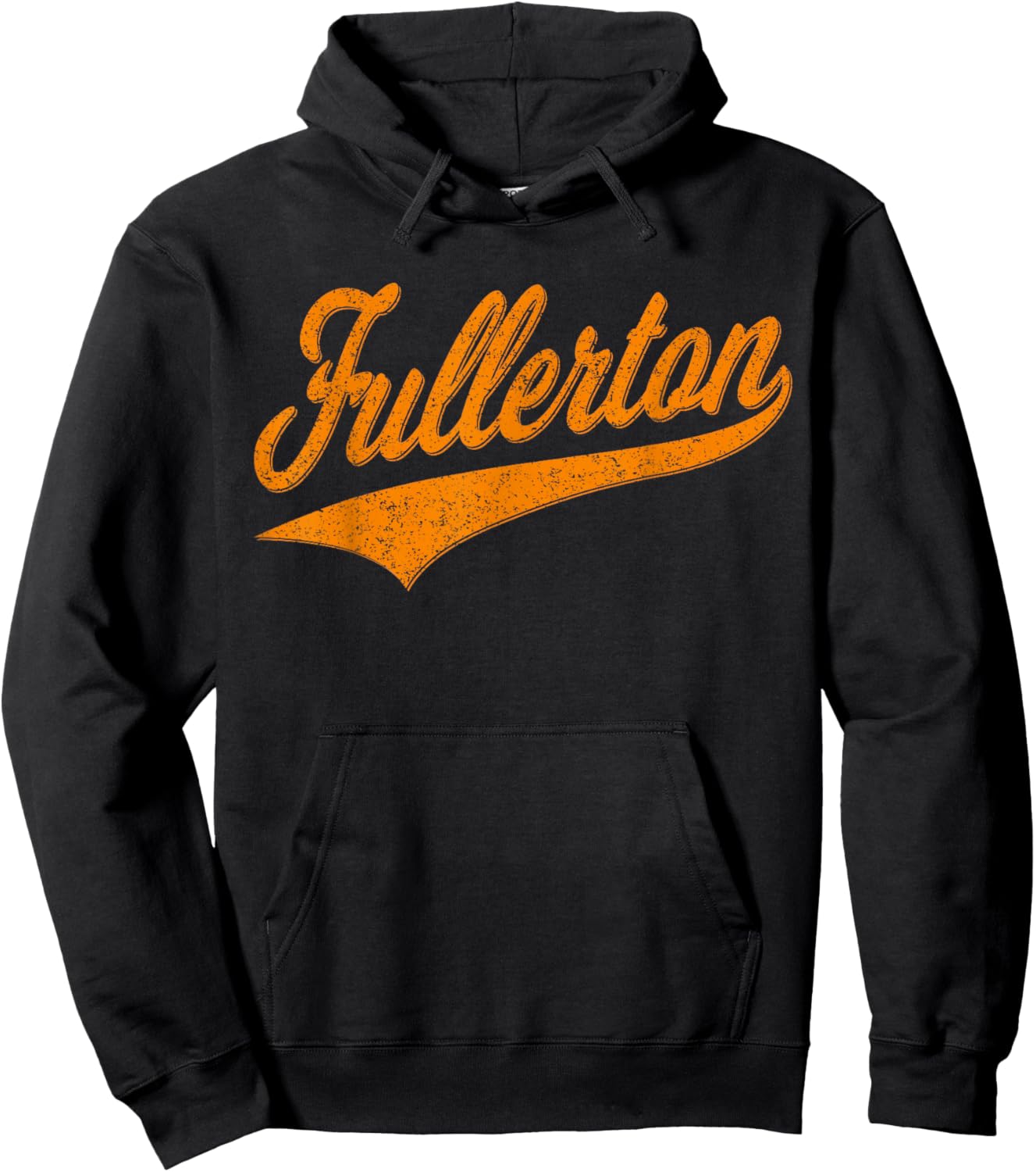Fullerton California Varsity Script Classic Sports Jersey Hoodie - Hoodie | Black