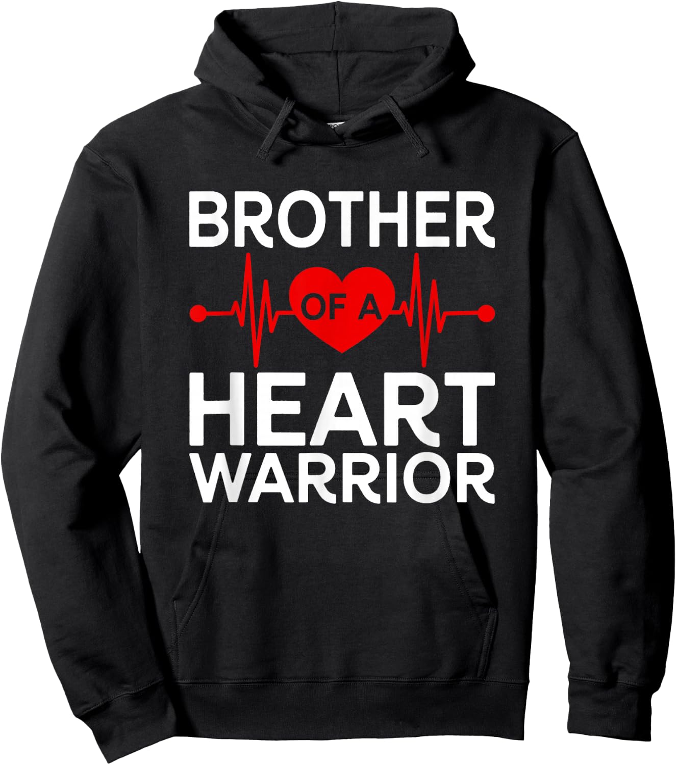 Heart Warrior CHD Warrior Brother Congenital Heart Disease Hoodie - Hoodie | Black
