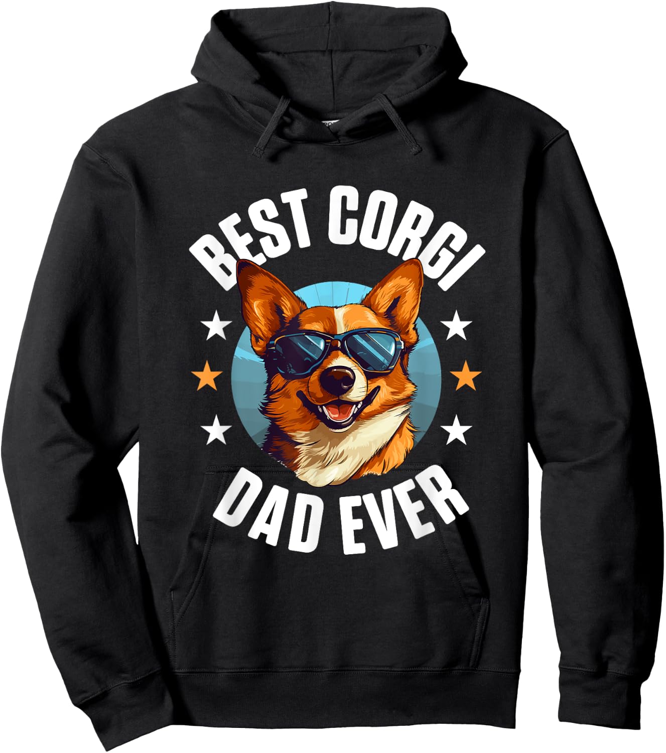 Pembroke Welsh Corgi - Best Corgi Dad Ever Hoodie - Hoodie | Black