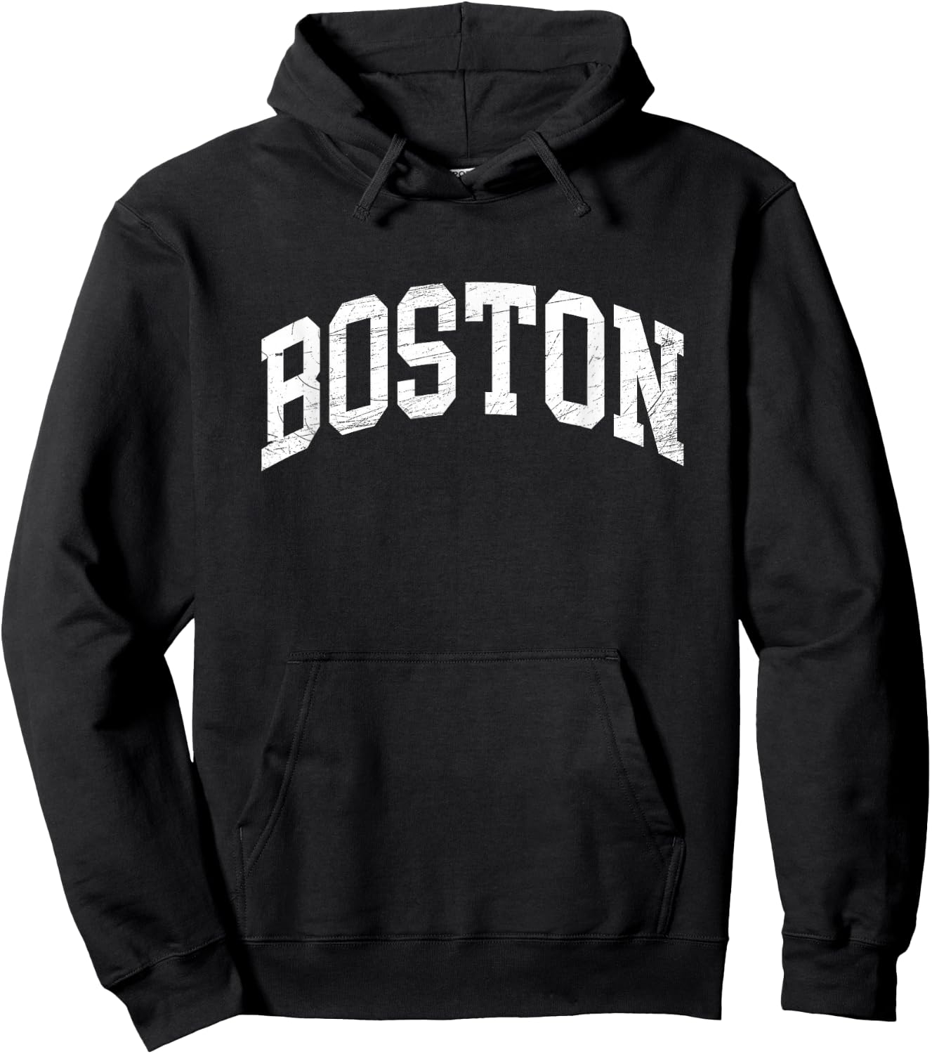 Boston - Massachusetts - Worn Style Design - Classic Hoodie - Hoodie | Black