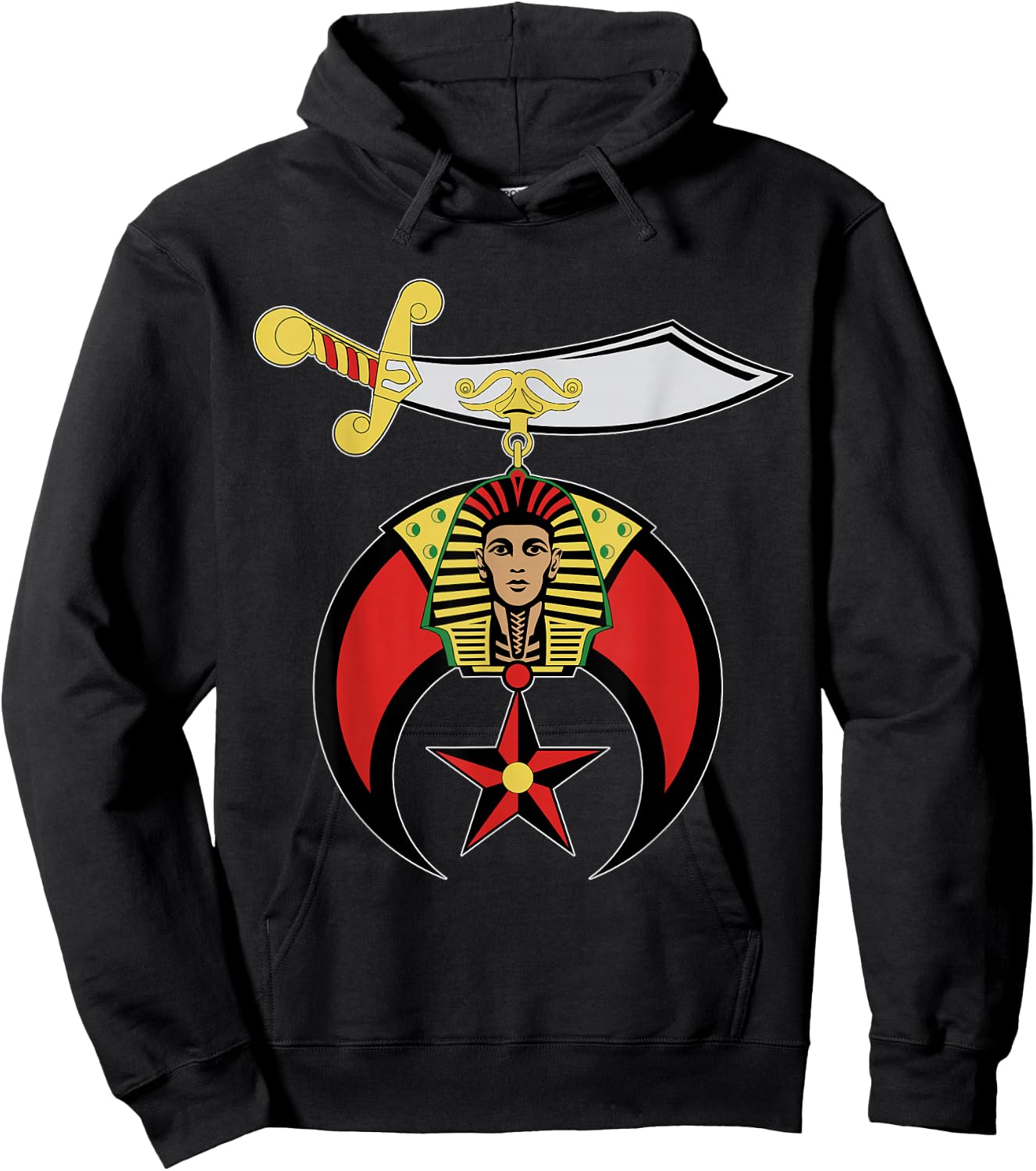 Shriners Logo Emblem AAONMS Freemasons AEAONMS Father's Day Hoodie - Hoodie | Black