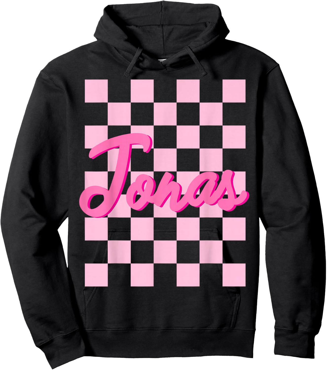 First Names Apparel Personalized Retro Jonas - -Adults, -Kids, Black, Small Hoodie - Hoodie | Black