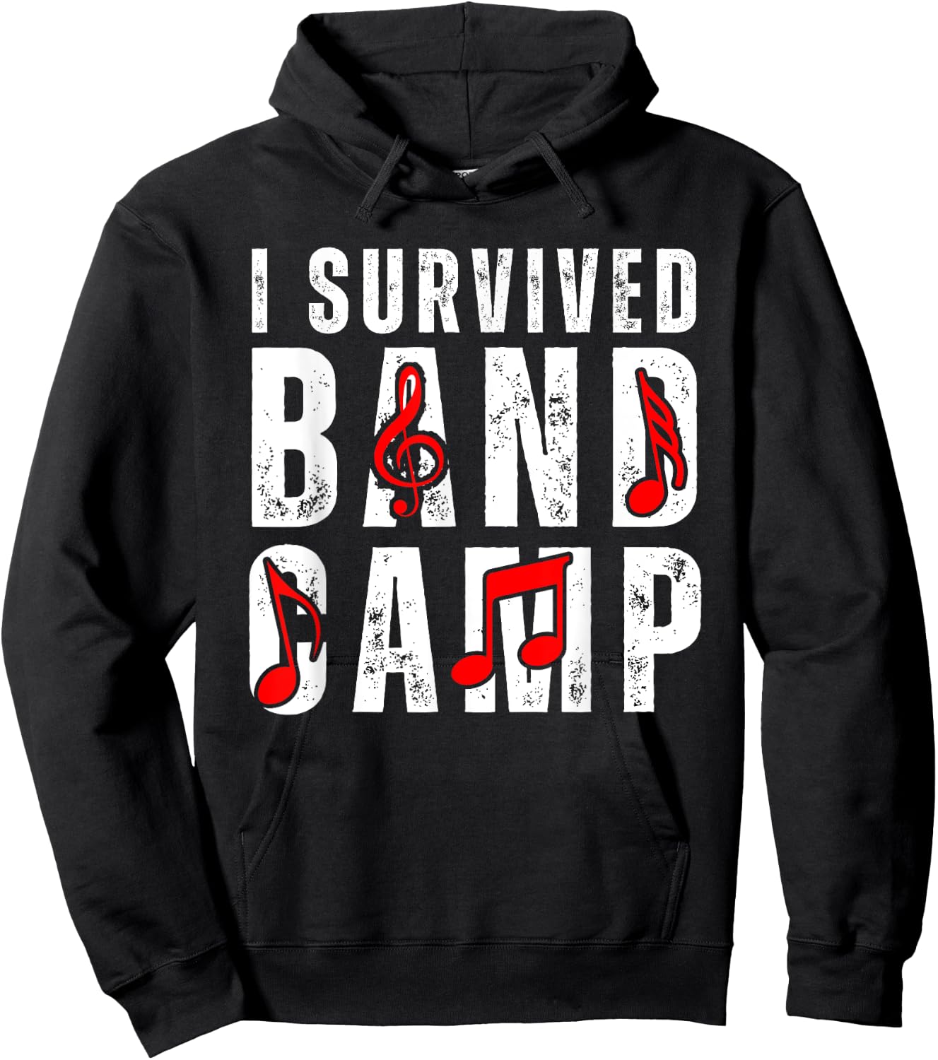 I Survived Band Camp Funny Memories for Any Band Enthusiast Hoodie - Hoodie | Black