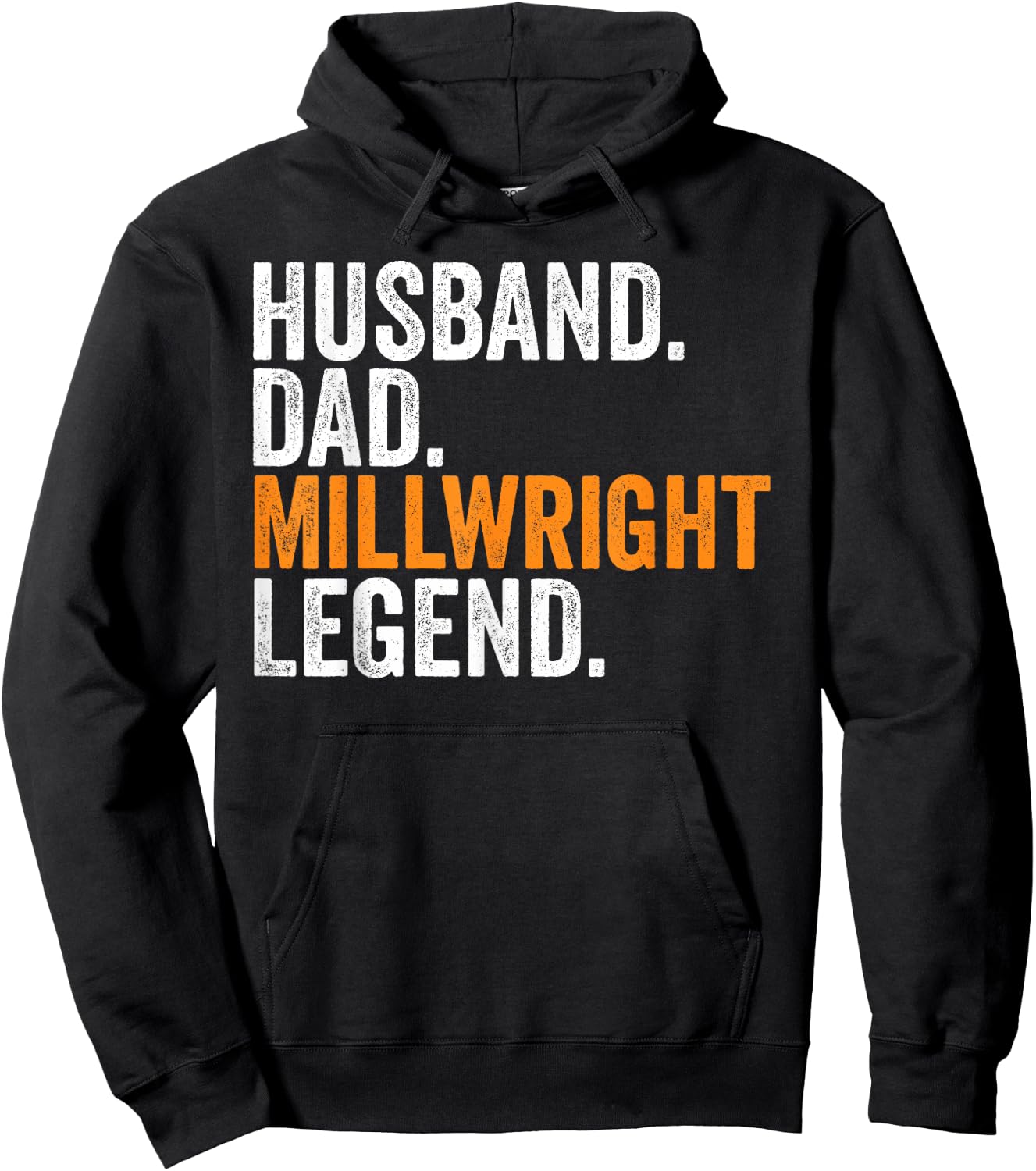 Husband Dad Millwright Legend Funny Occupation Office Hoodie - Hoodie | Black