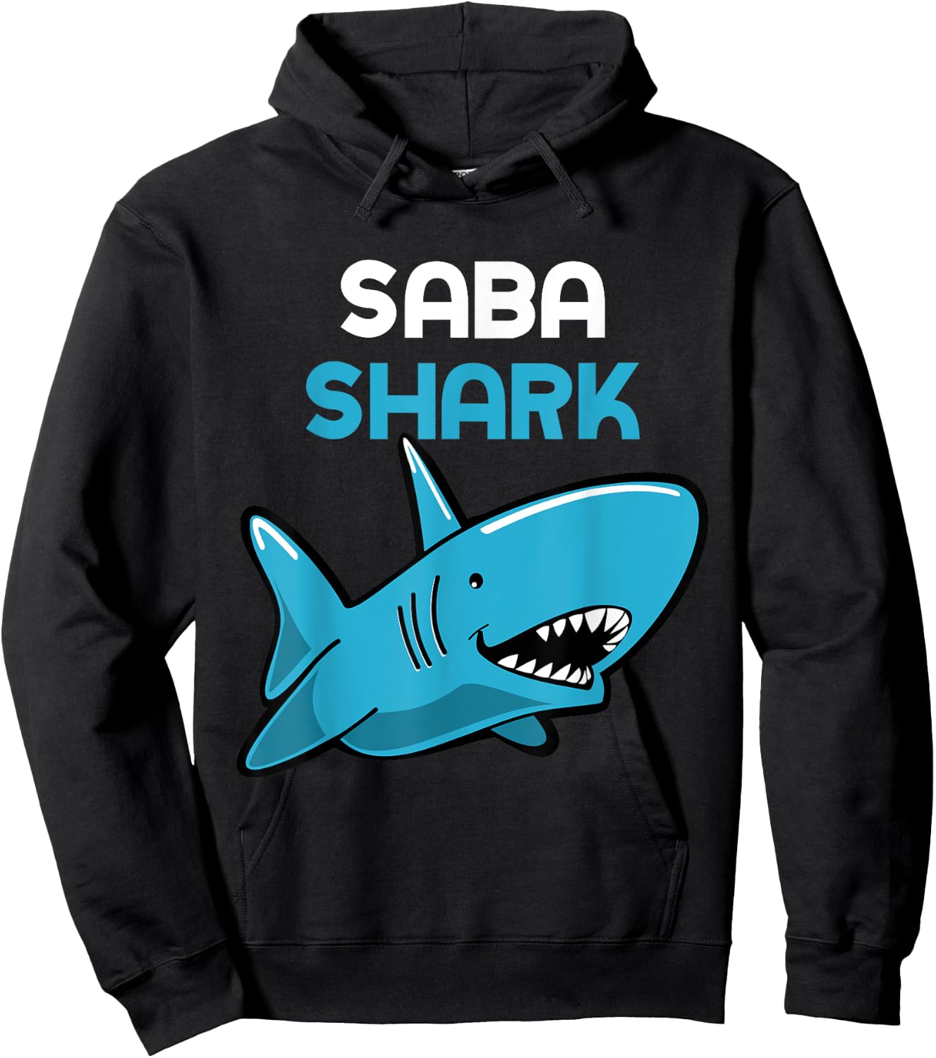 Saba Shark Funny Family Hoodie - Hoodie | Black
