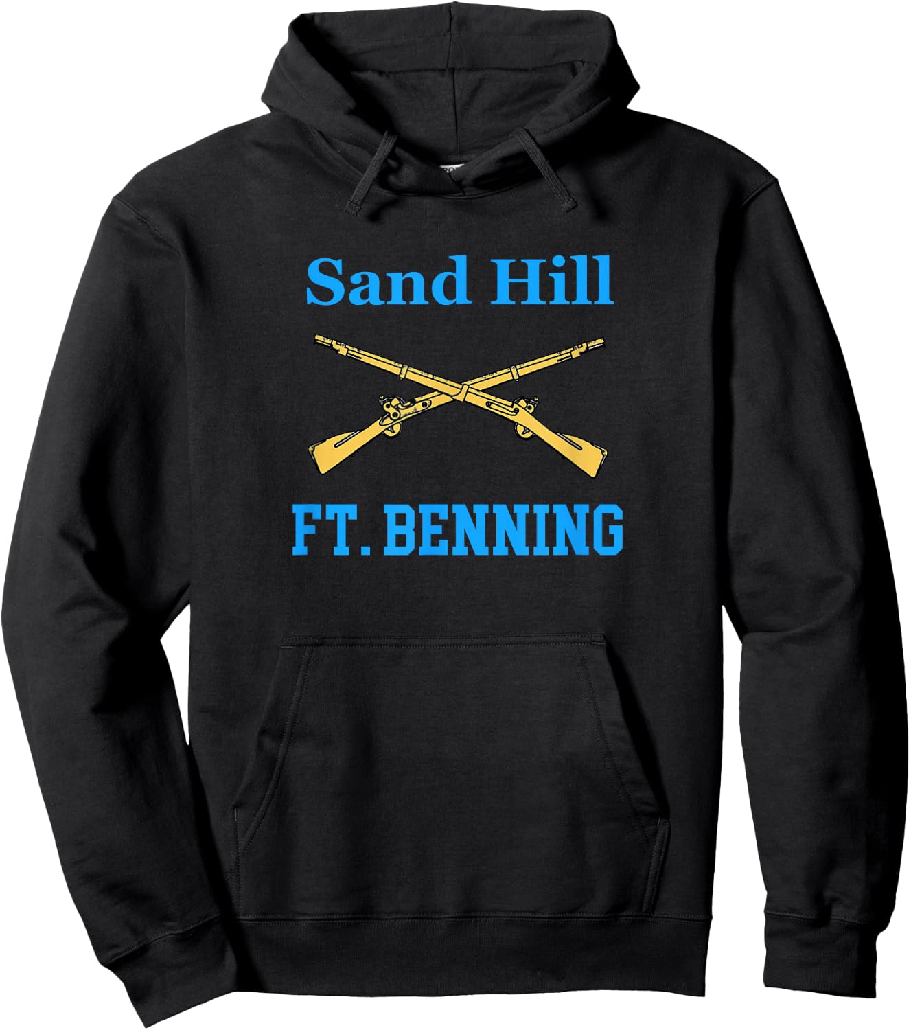 Sand Hill Fort Benning U.S. Army Infantry Grunt Hoodie - Hoodie | Black