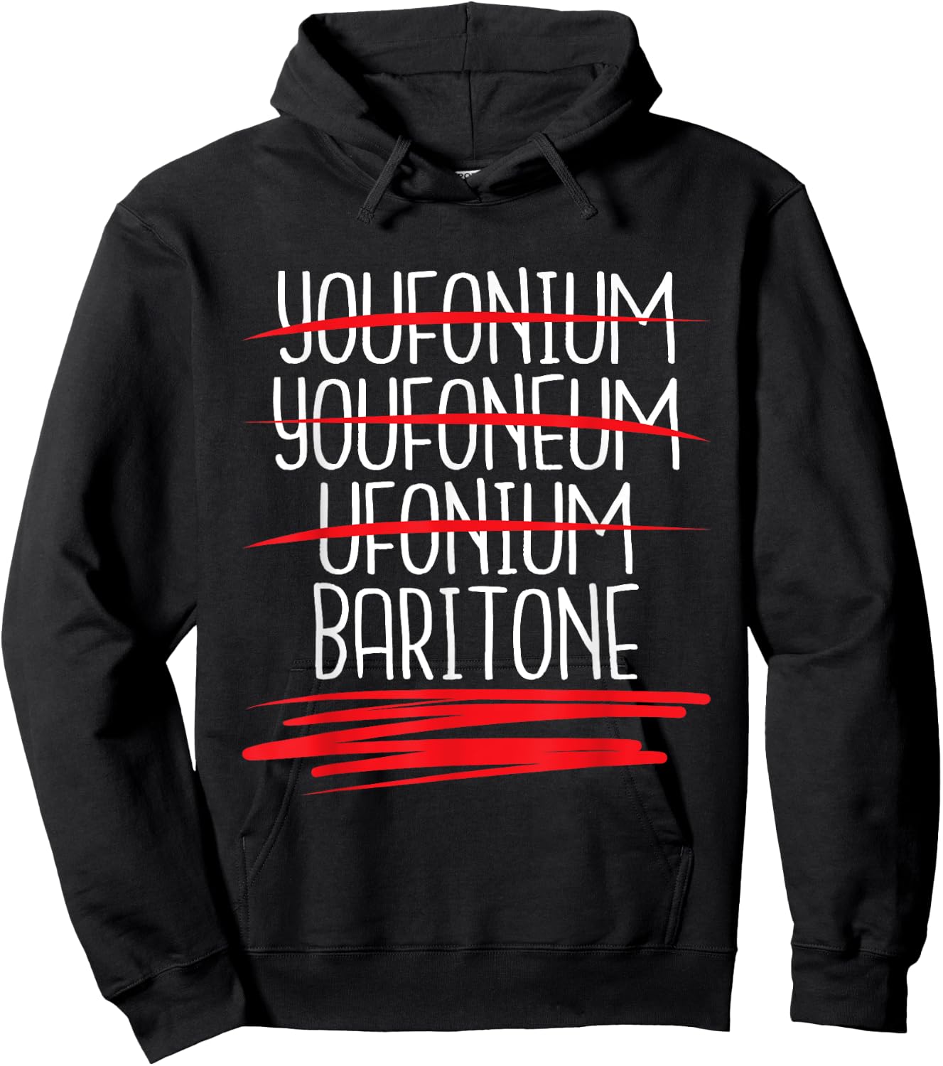 Baritone - Euphonium Lover Horn Player Marching Band Player Hoodie - Hoodie | Black