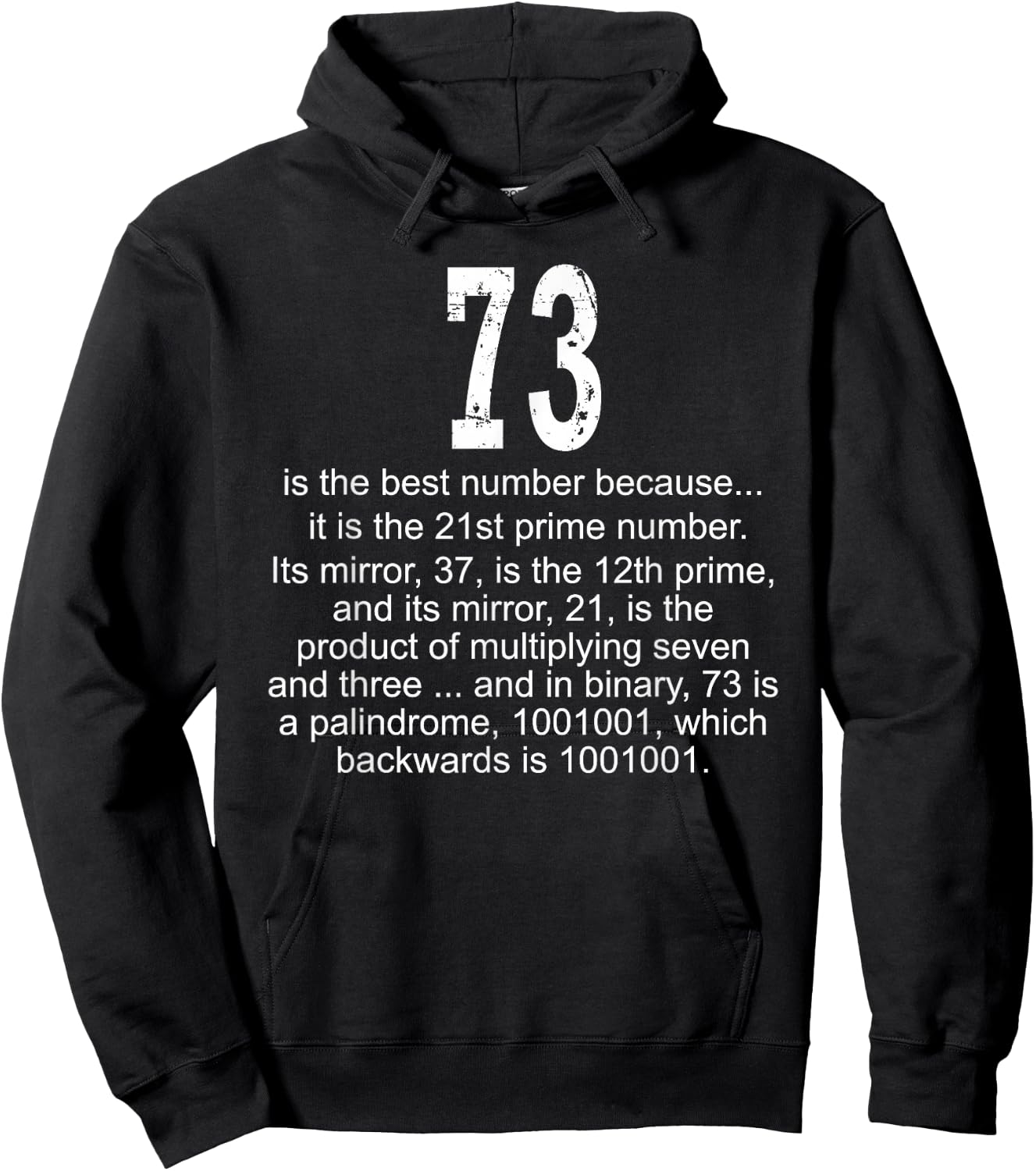 73 is the best number! Geek Science Fun Hoodie - Hoodie | Black