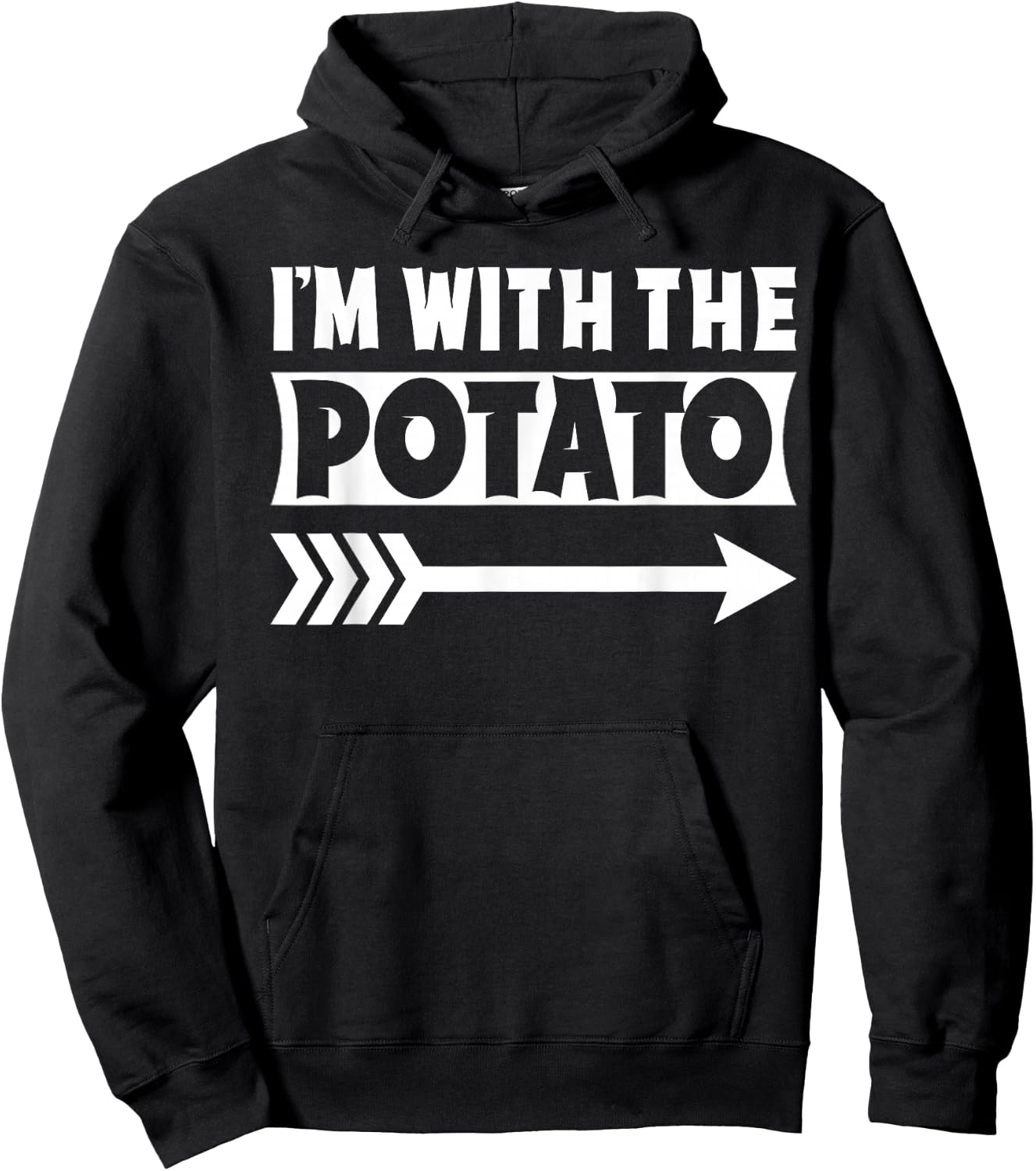 I'm With The Potato Halloween Costume Potato Halloween Hoodie - Hoodie | Black