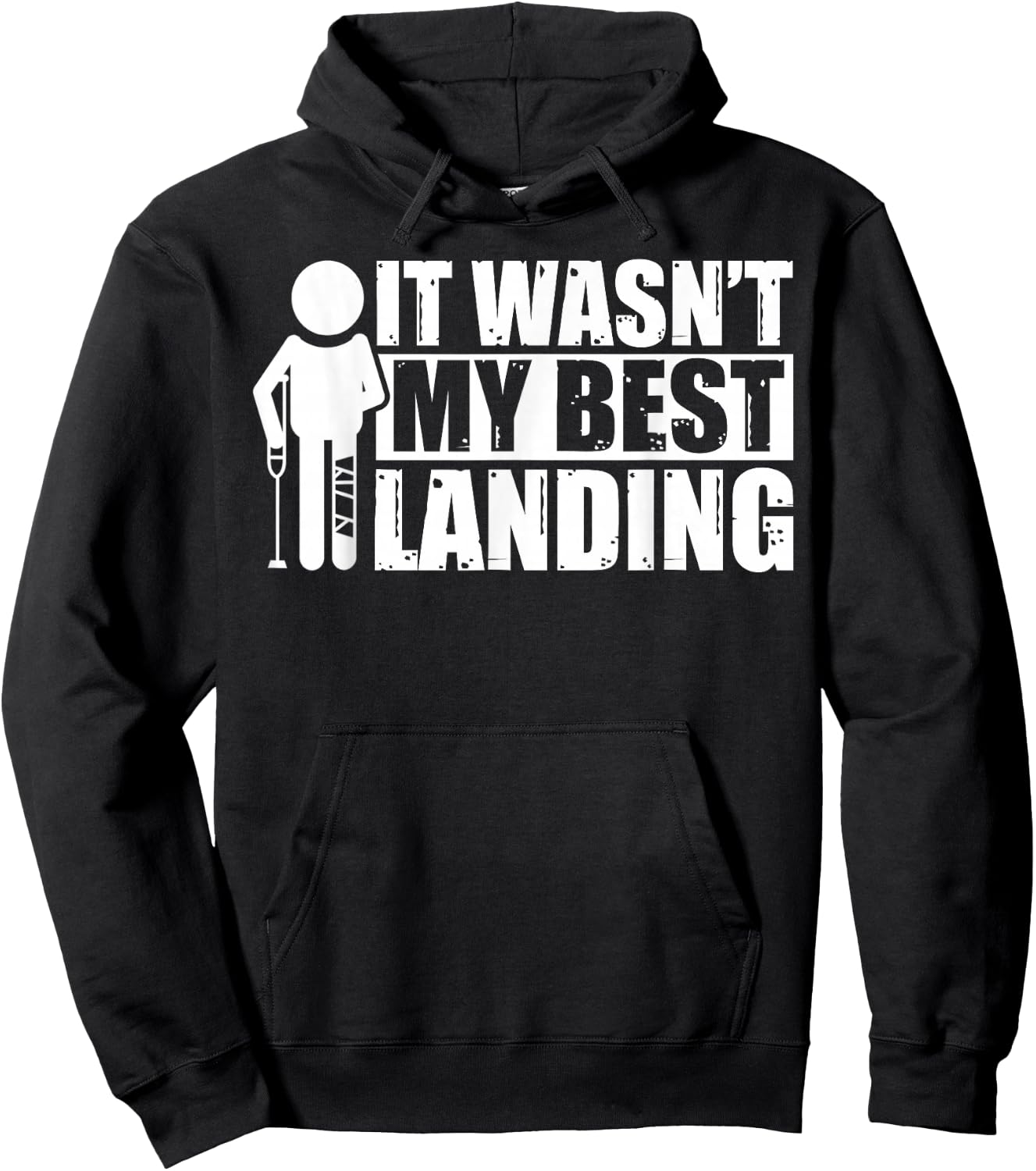 Get Well Soon Broken Knee ACL Recovery Surgery Recovery Hoodie - Hoodie | Black