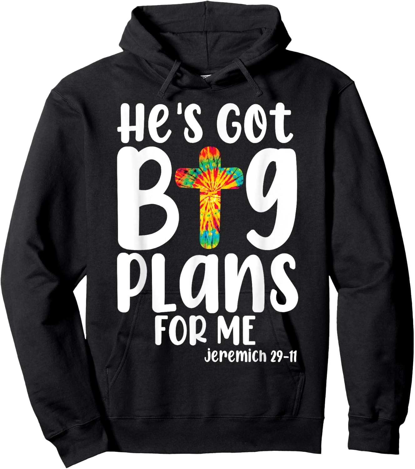 He's Got Big-Plans For Me Christian Bible Verse Kids Boys Hoodie - Hoodie | Black