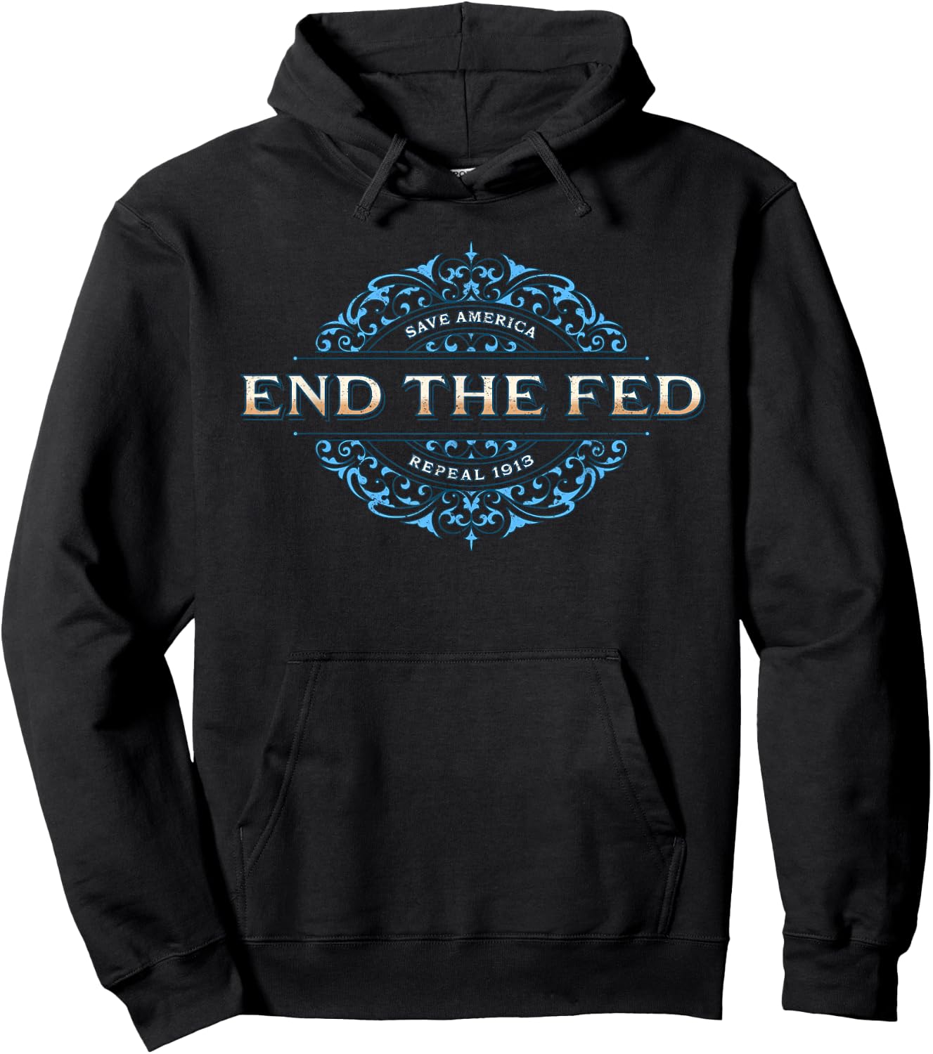 Lorch Street End The Fed , -Adults, Black, Small, Short Sleeve Hoodie - Hoodie | Black