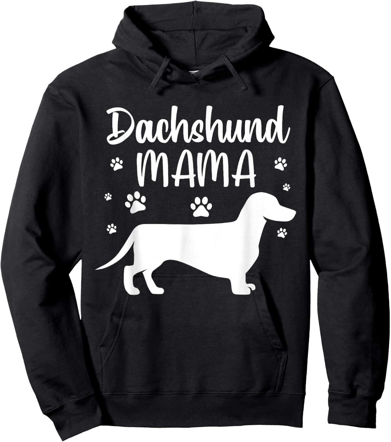 Funny Dachshund Mama Design Girls Doxie Dog Lovers Hoodie - Hoodie | Black