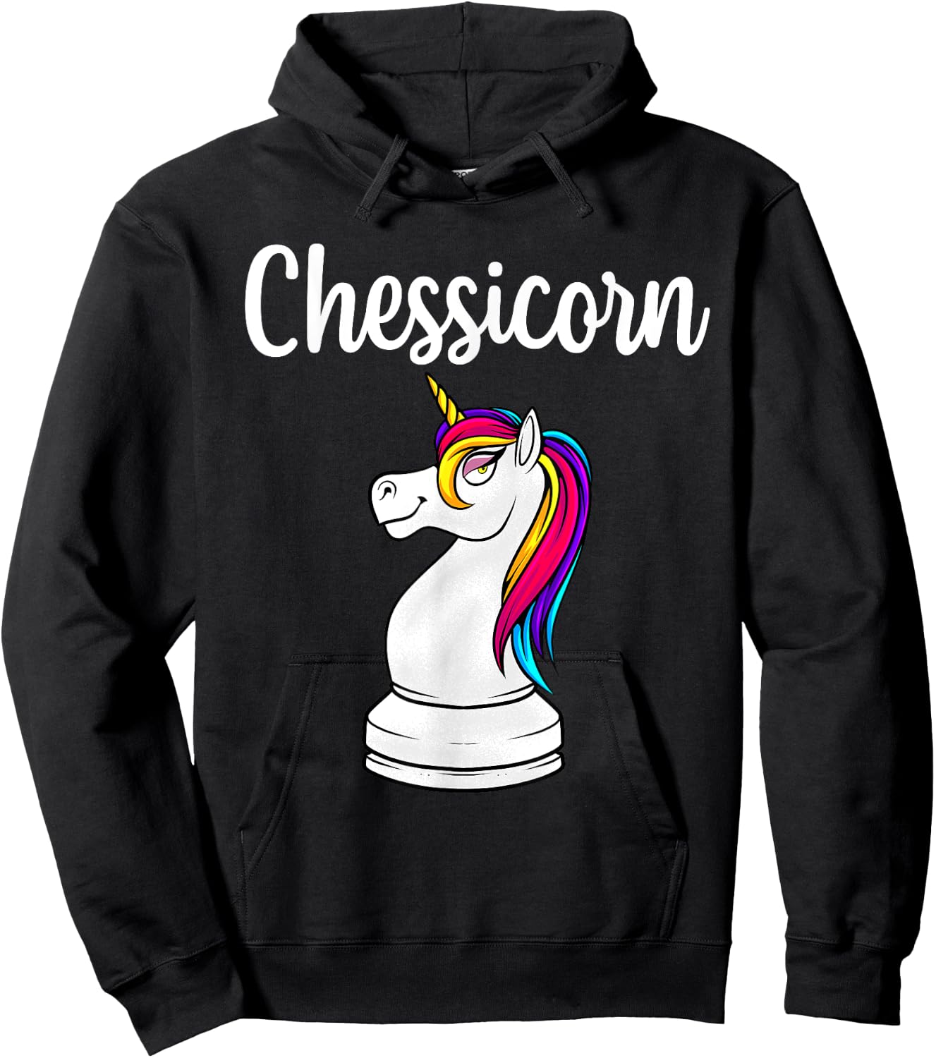 Cute Chess Art Boys Kids Chess Lover Chess Player Hoodie - Hoodie | Black