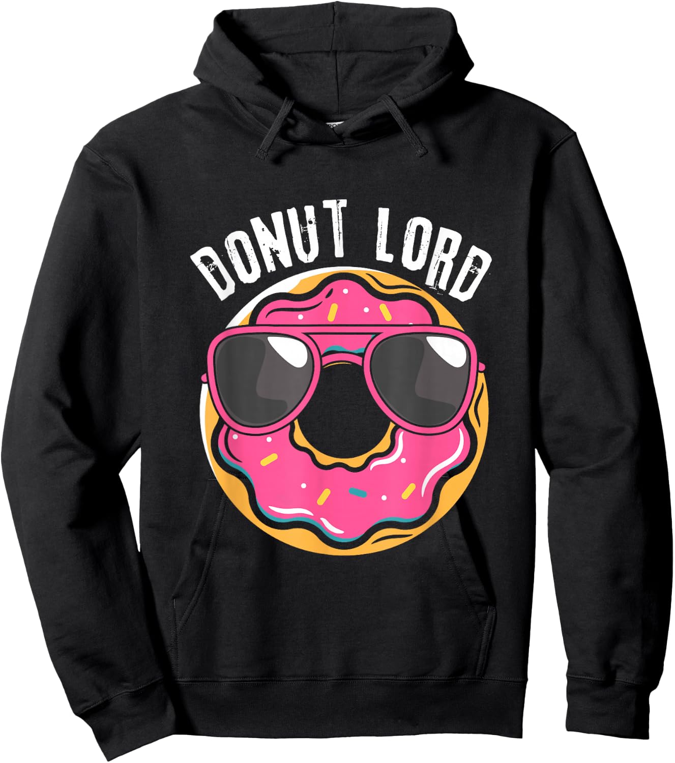Donut Lord Funny Doughnut Lover Hoodie - Hoodie | Black