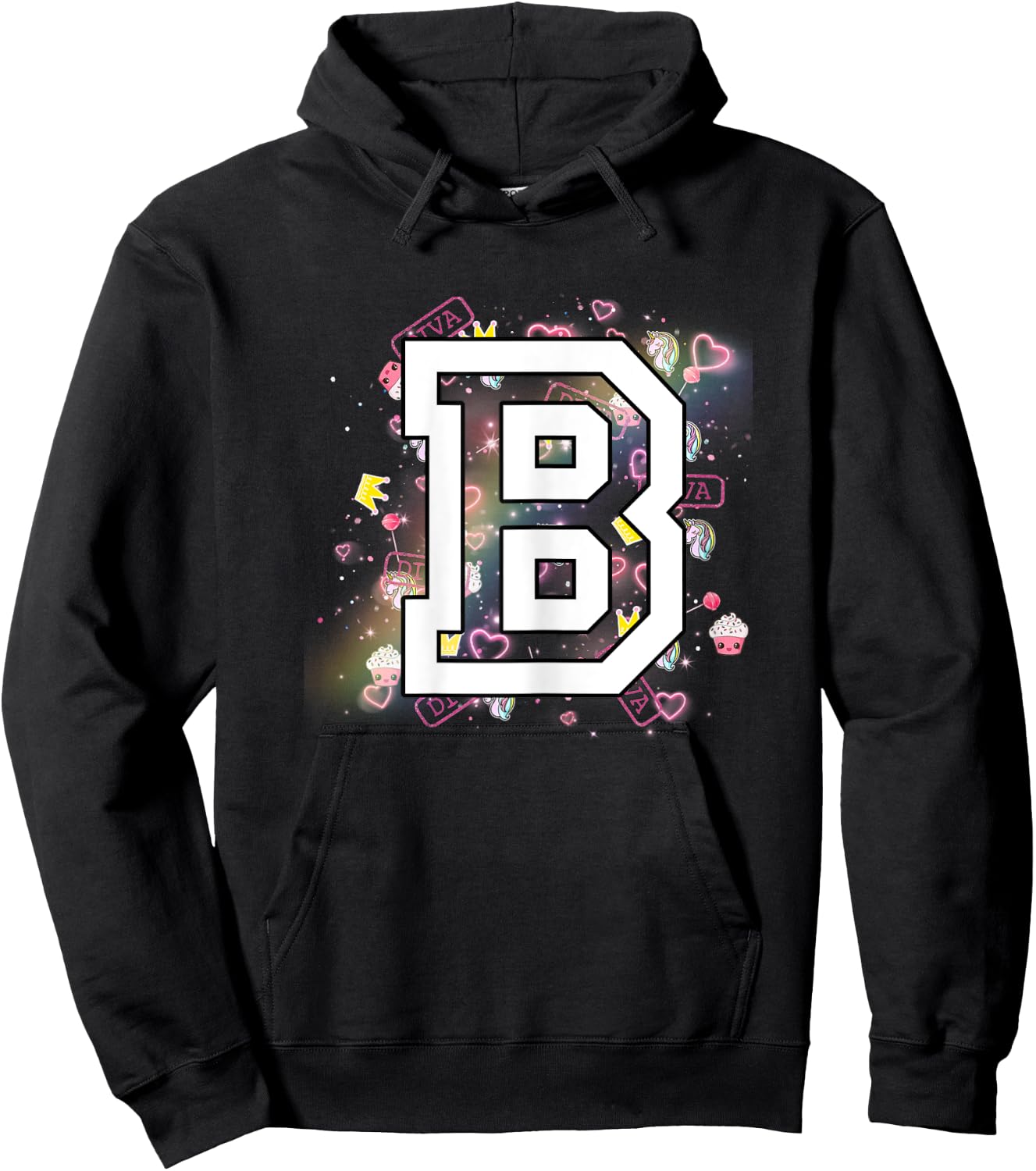 Kids Letter B Clothing For a Girl Who's Name Starts With B Hoodie - Hoodie | Black