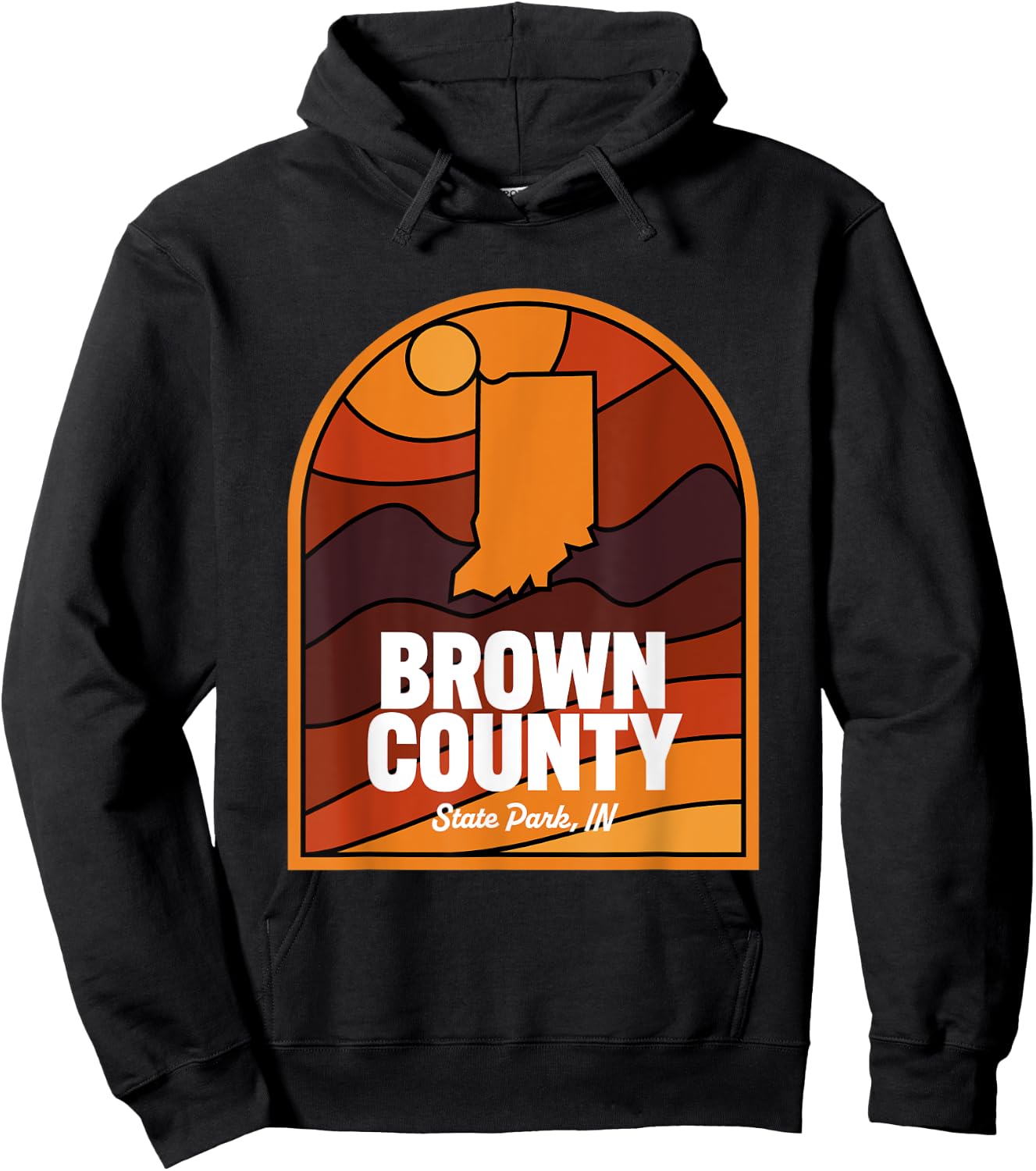 Brown County State Park Indiana Hoodie - Hoodie | Black