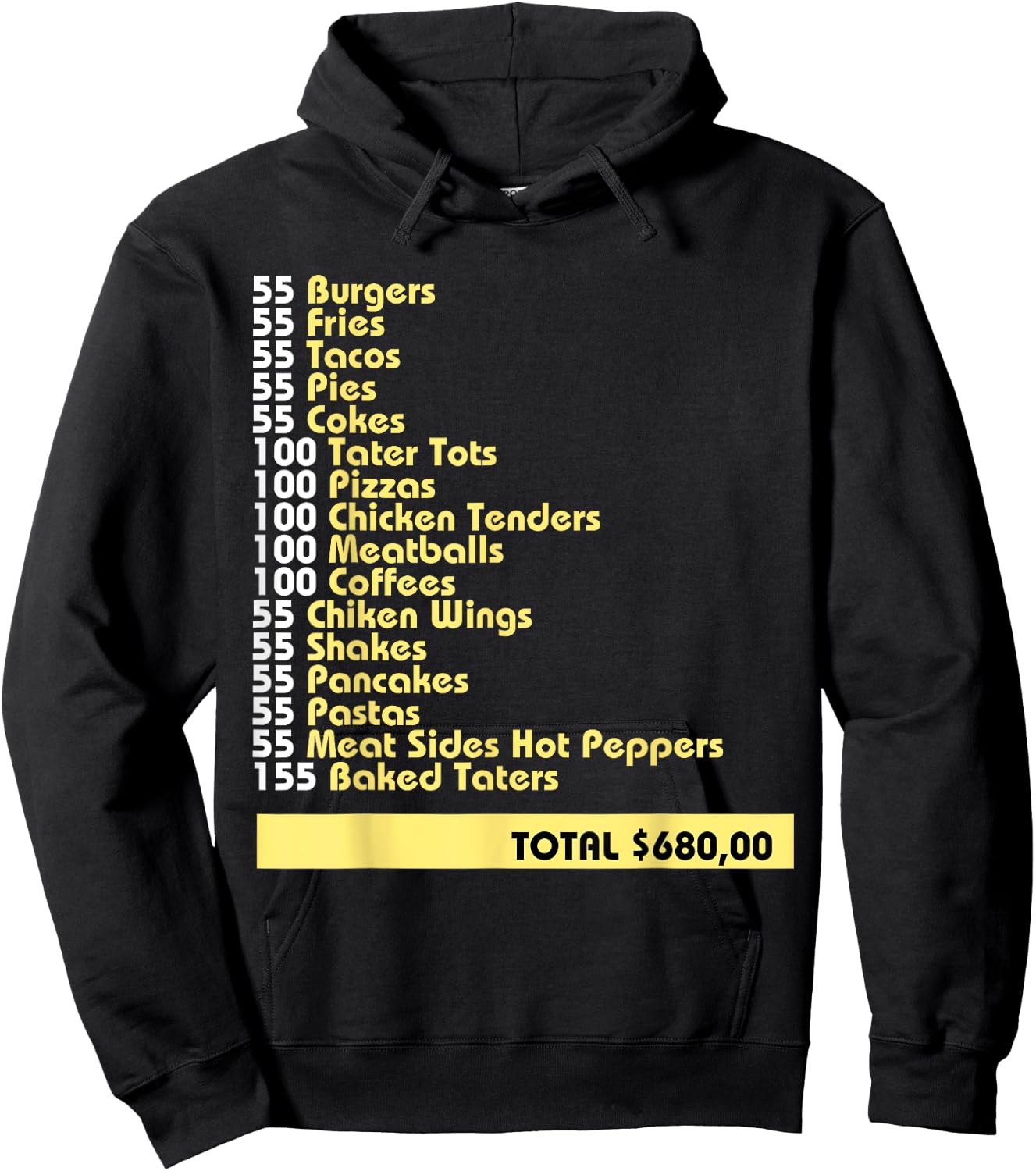 I Think You Should Leave 55 Burgers 55 Fries 55 Tacos Pies Hoodie - Hoodie | Black