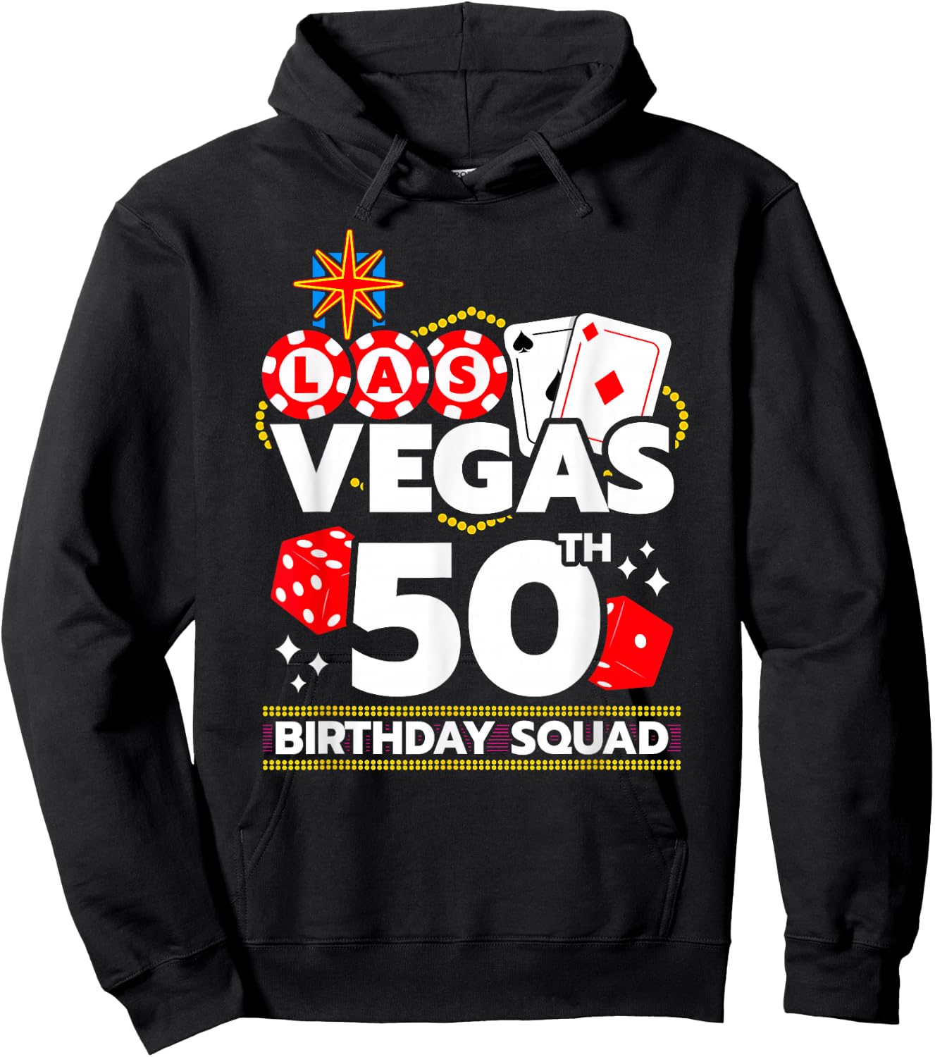 Vegas 50th Birthday Squad Hoodie - Hoodie | Black
