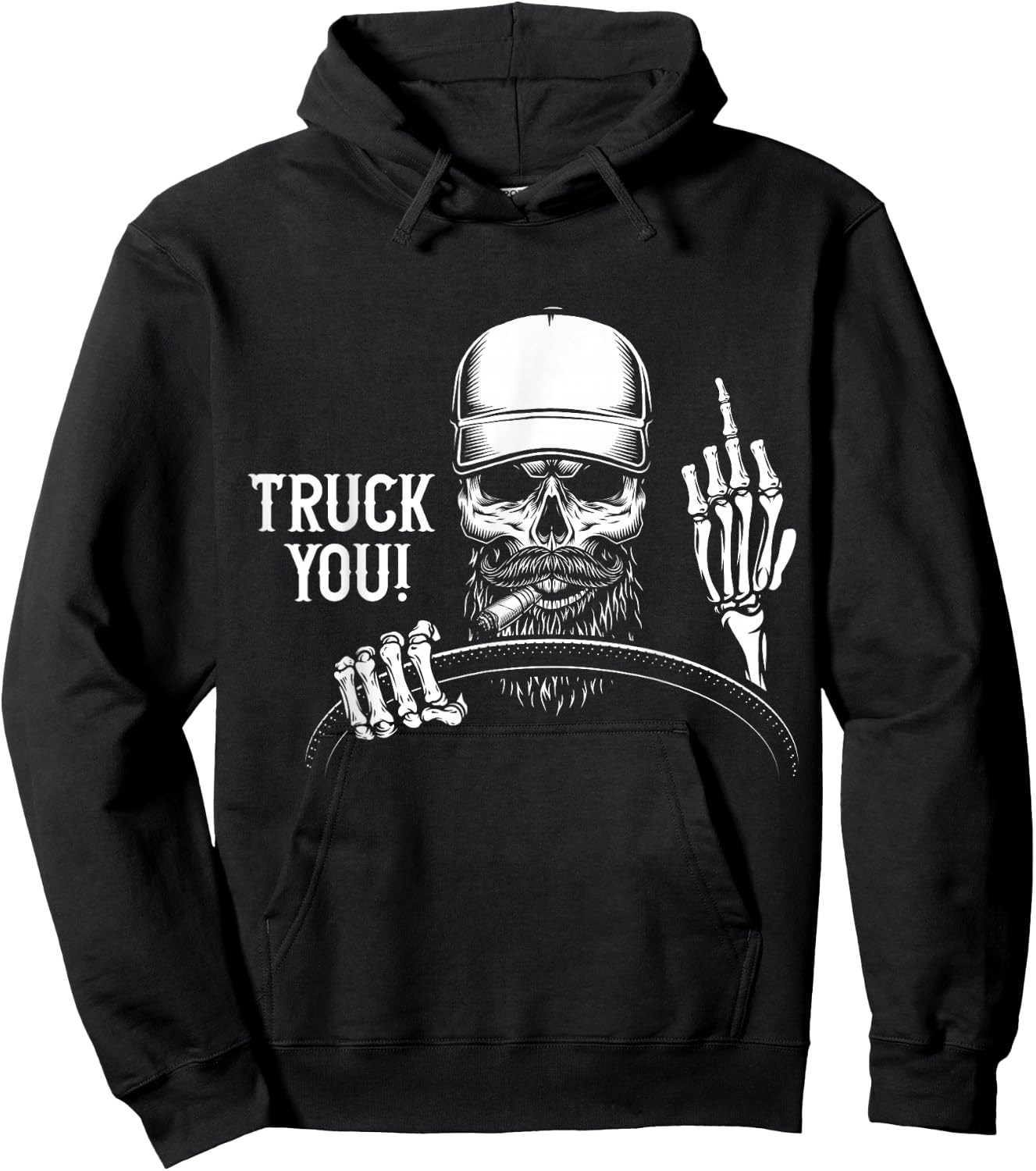 Truck You! Funny Truck Driver Hoodie - Hoodie | Black