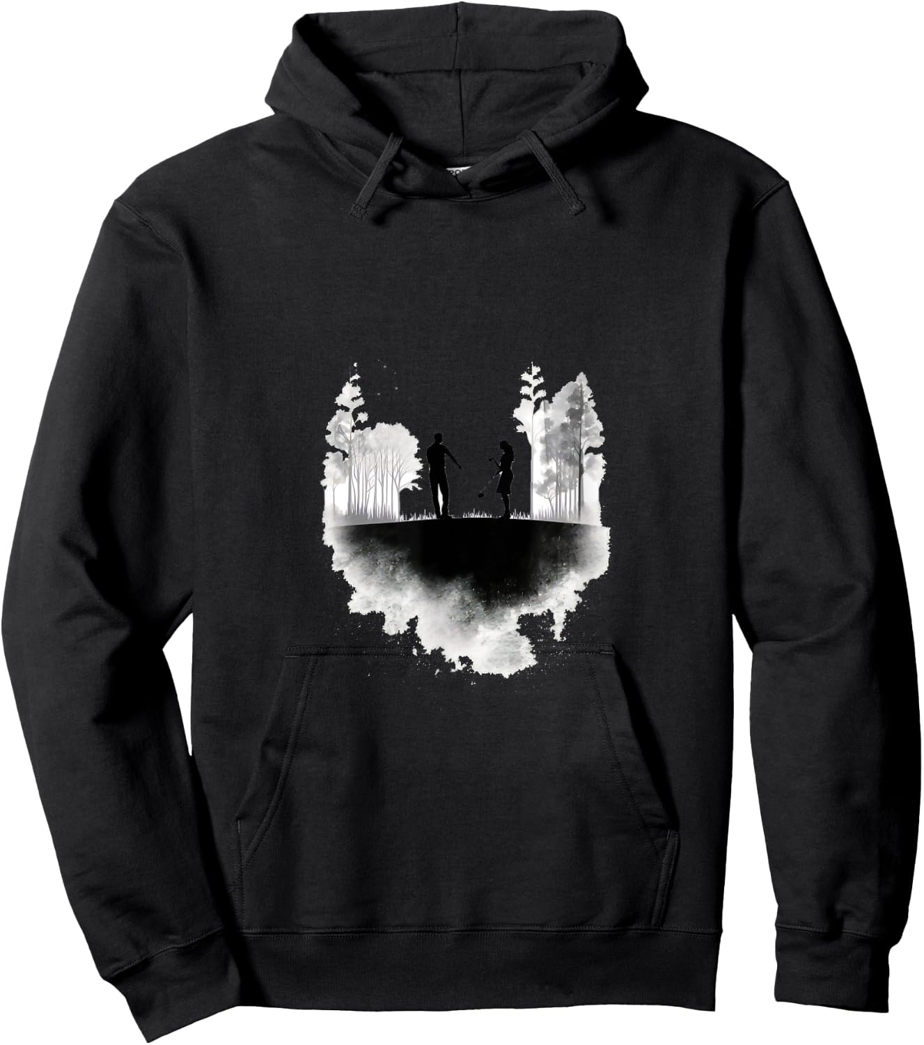 Golfer Couple Golf Player Golfing Couples Matching Hoodie - Hoodie | Black