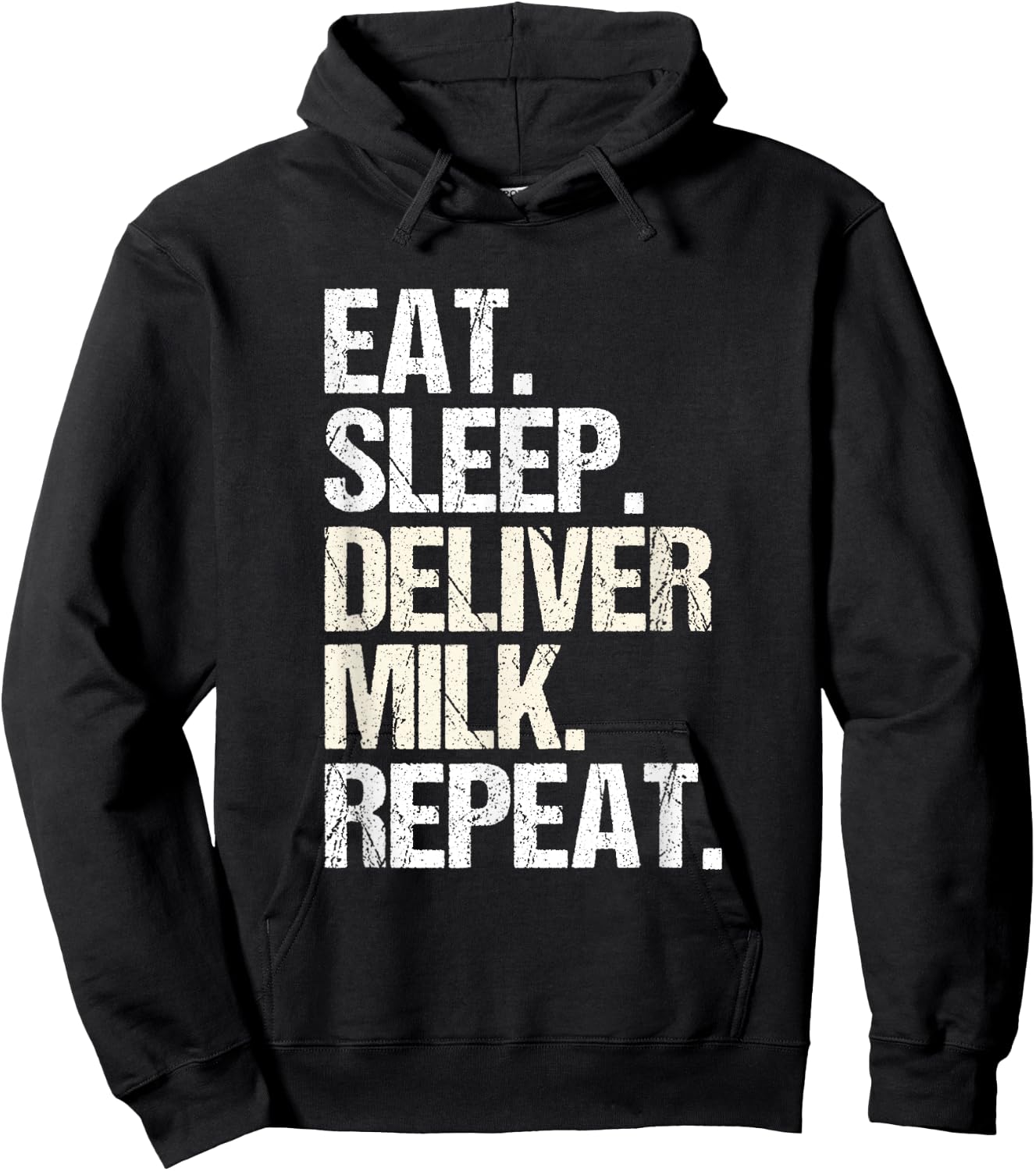 Milk Hauler Dairy Cow Eat Sleep Milk Truck Driver Hoodie - Hoodie | Black