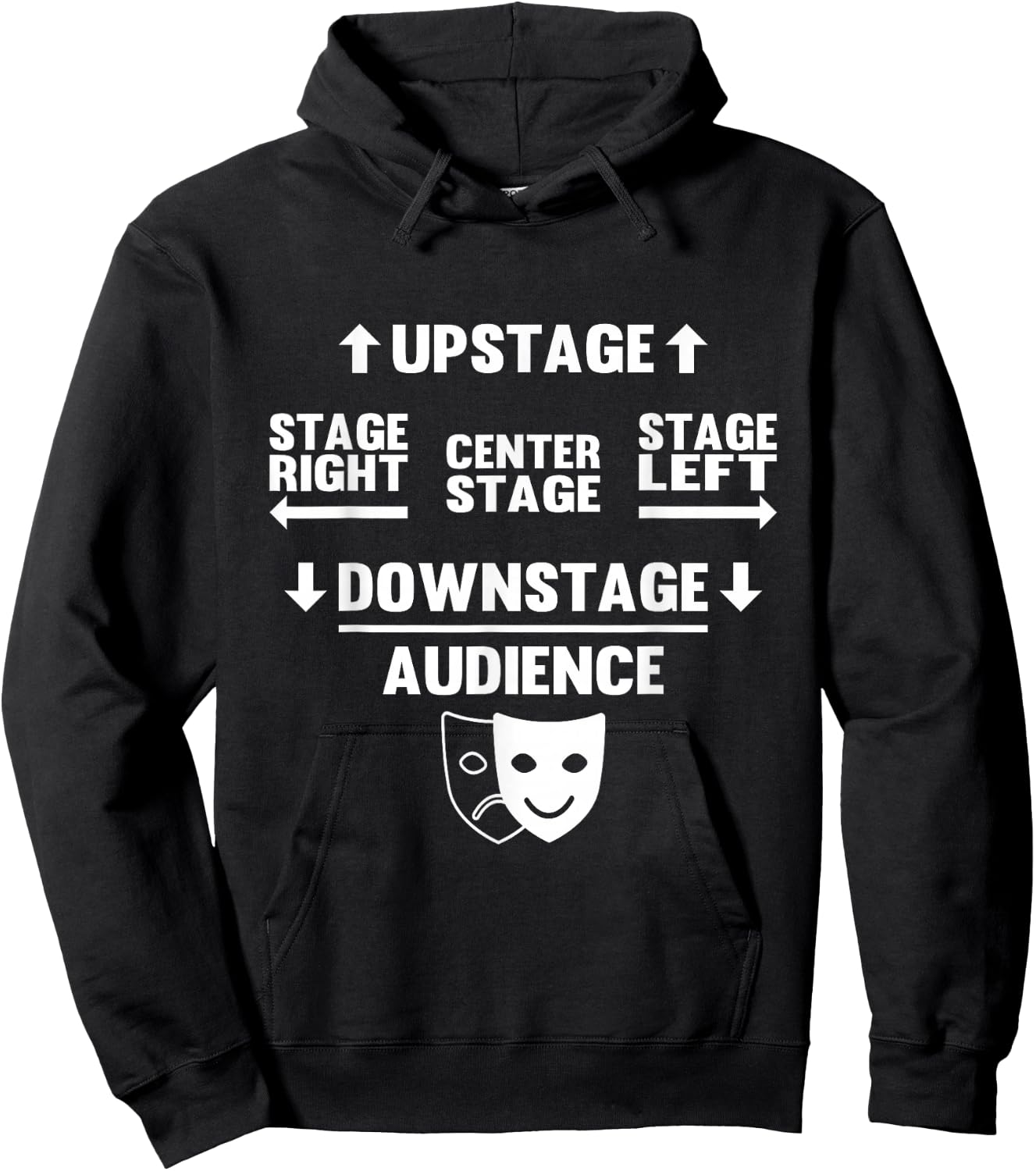 Stage Left Stage Right for Theater Lovers Hoodie - Hoodie | Black