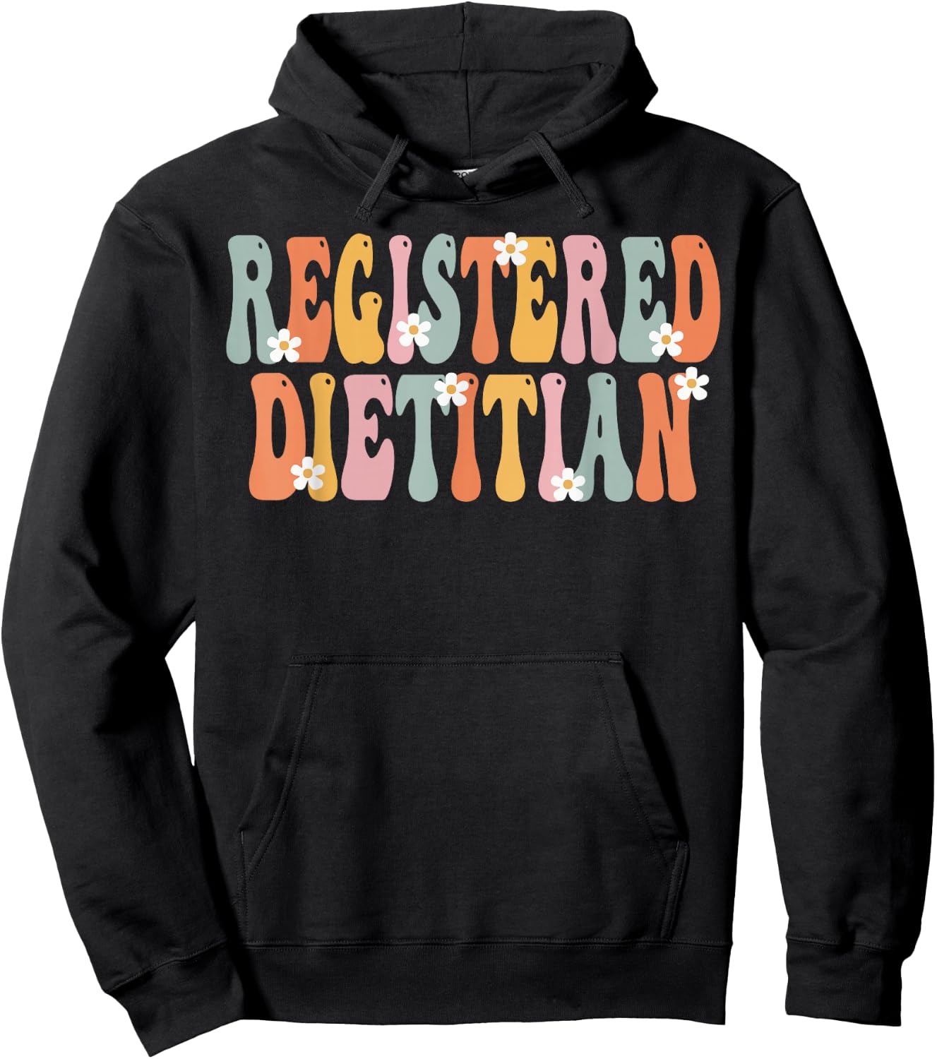 Registered Dietitian Week Groovy Appreciation Day Hoodie - Hoodie | Black