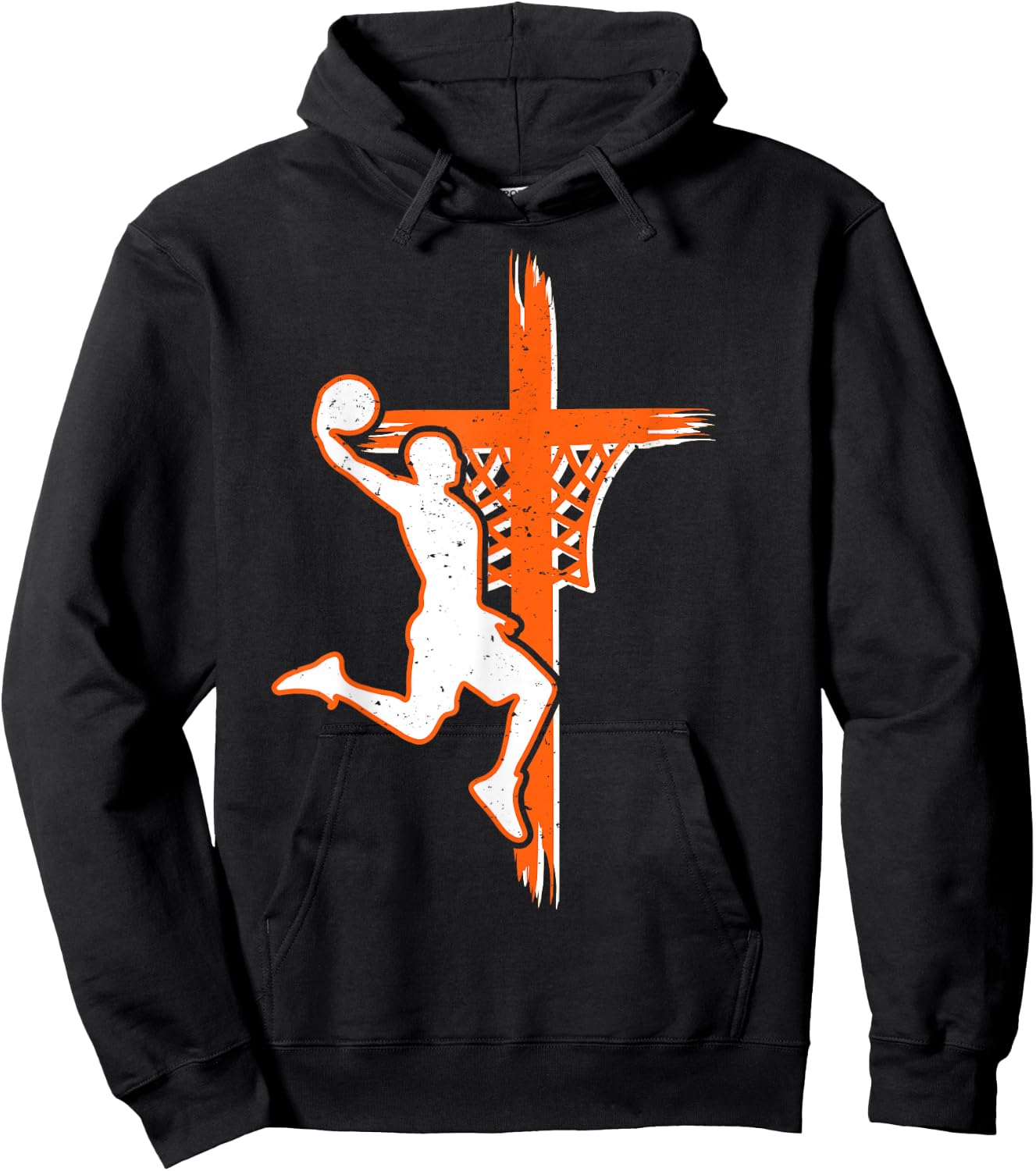 Christian basketball jesus christ basketball religious funny Hoodie - Hoodie | Black