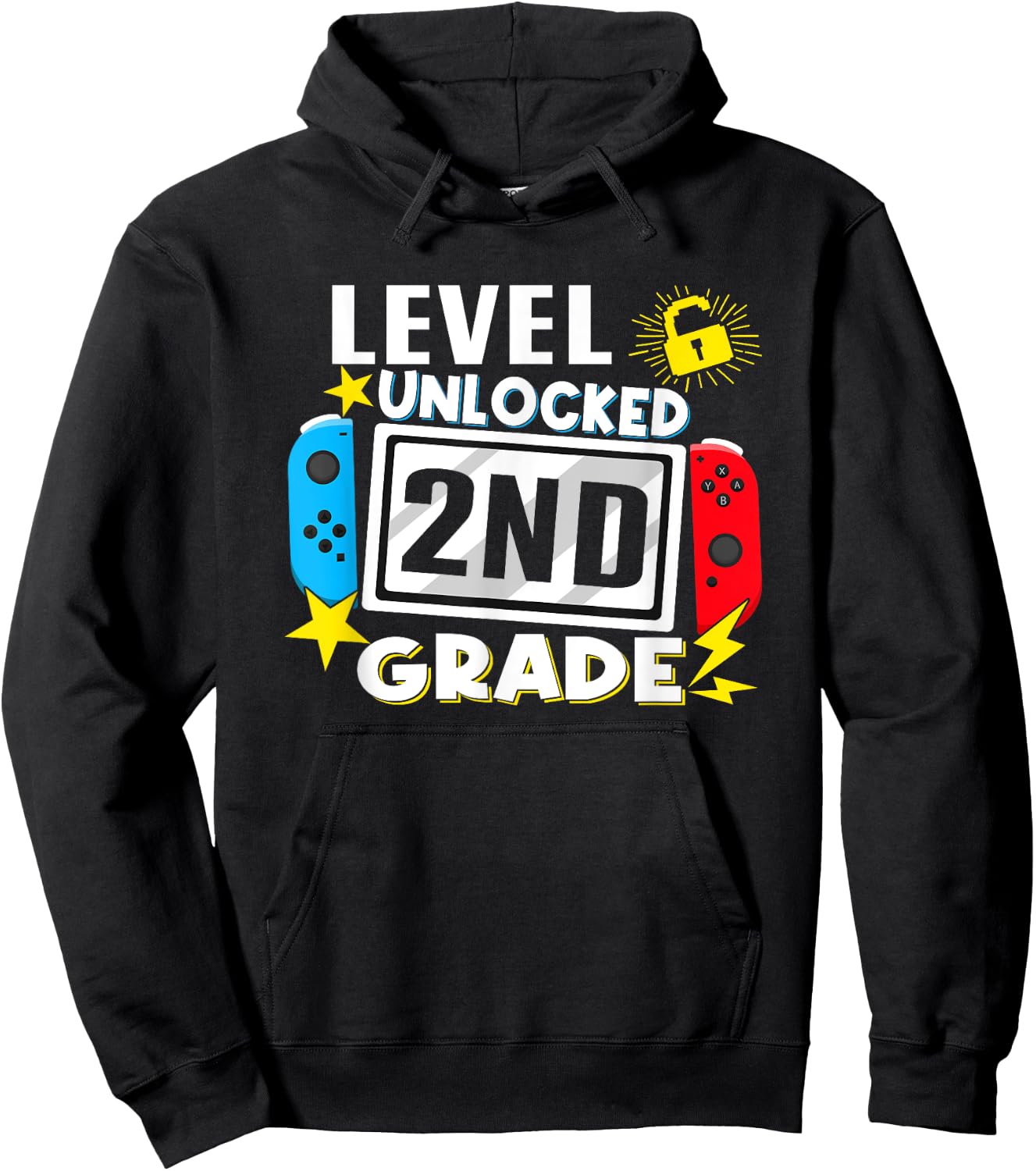 First Day Of 2nd Grade Level Unlocked Game Back To School Hoodie - Hoodie | Black