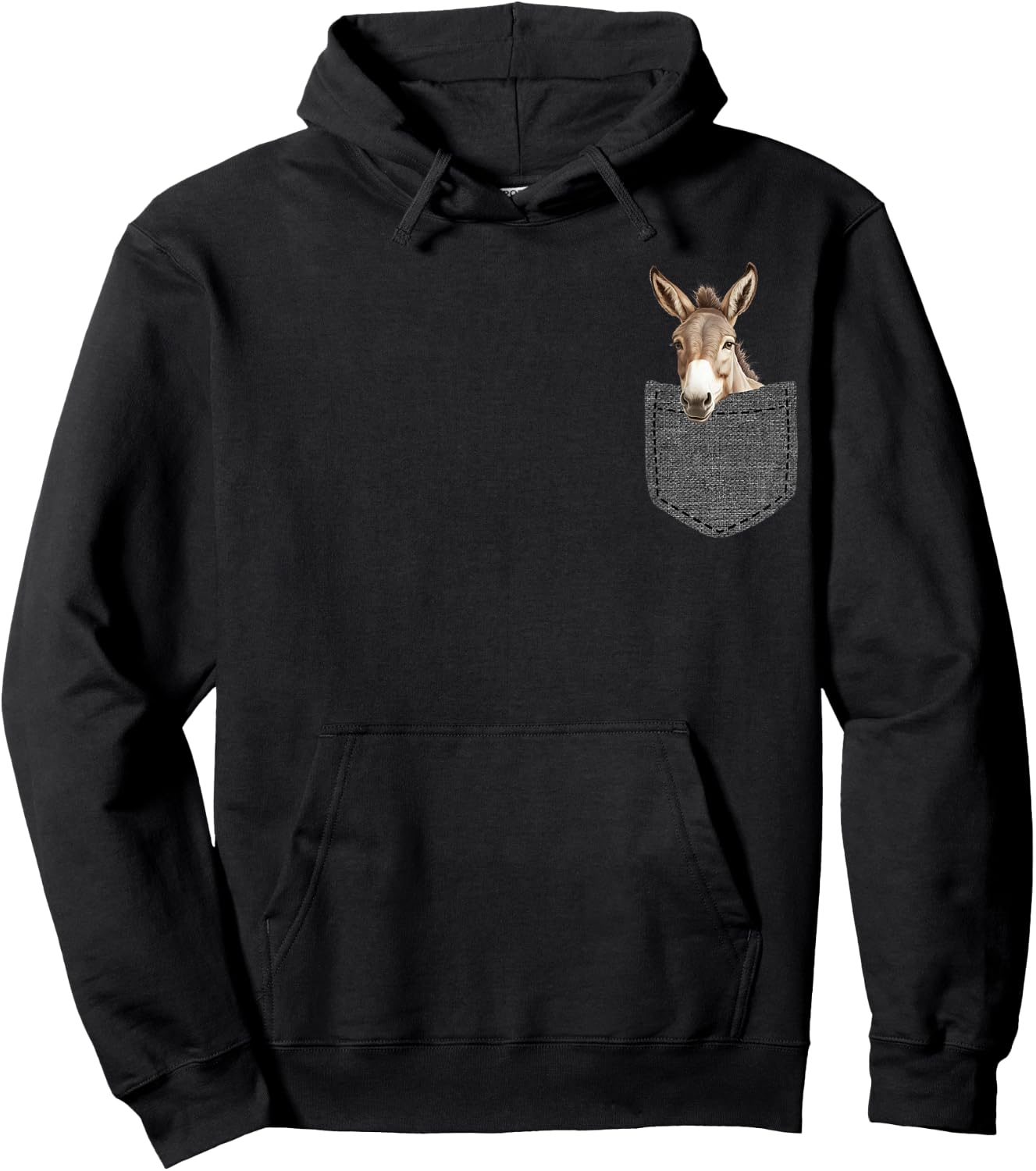 Donkey in Pocket Hoodie - Hoodie | Black