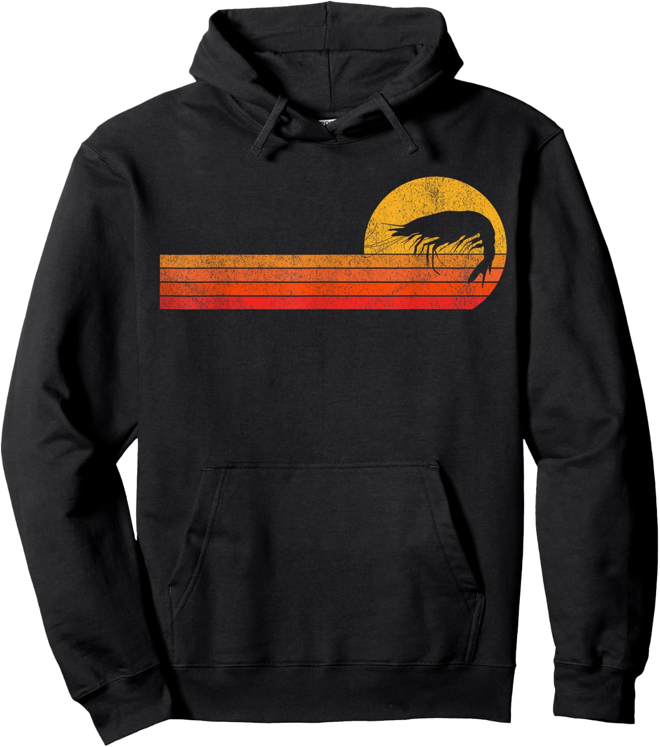 Vintage Shrimp Lover Funny Shrimp Retro Hoodie - Hoodie | Black