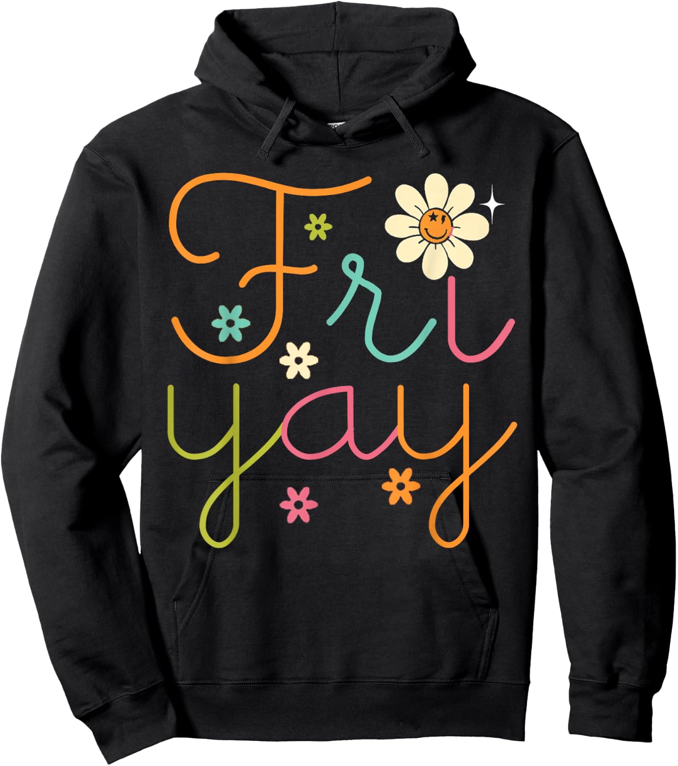 Fri-yay Funny Happy Friday Teacher Hoodie - Hoodie | Black
