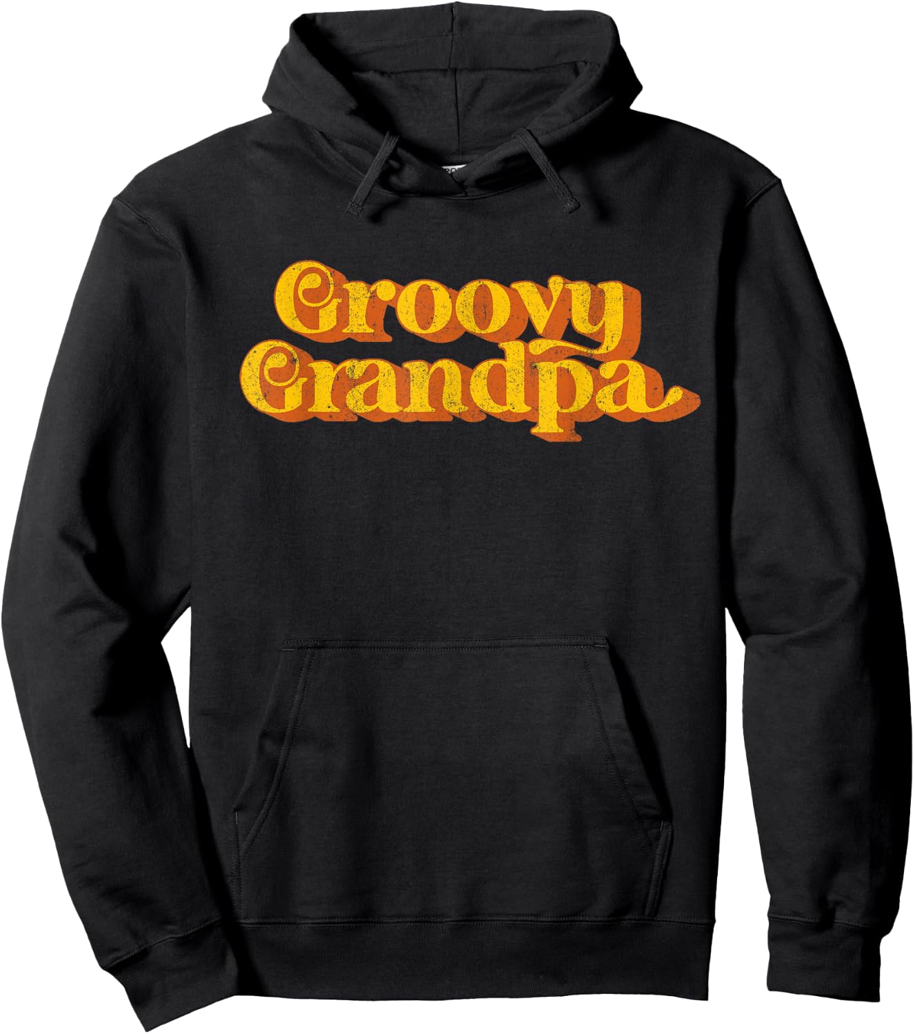 Retro Groovy Grandpa 70's Funny Disco Party Matching Costume Hoodie - Hoodie | Black