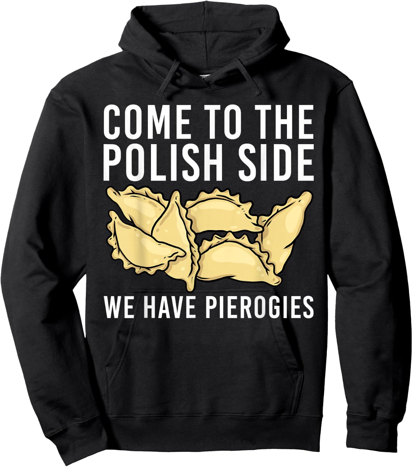 Funny Pierogi Design Women Foodie Polish Food Lovers Hoodie - Hoodie | Black