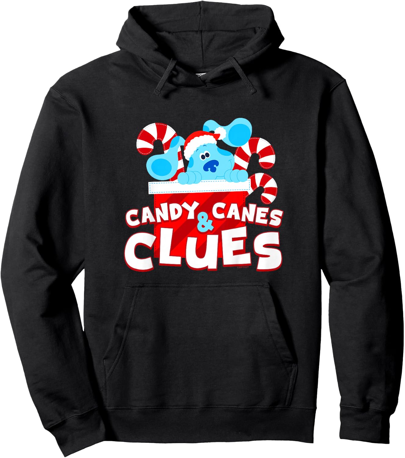 Kids Blue's Clues and You Candy Canes and Christmas Clues Hoodie - Hoodie | Black