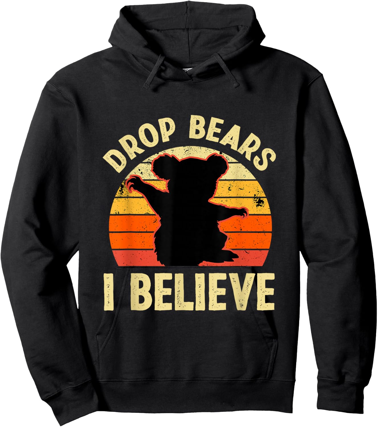 Australian Wild Koala Belief in Drop Bears Hoodie - Hoodie | Black