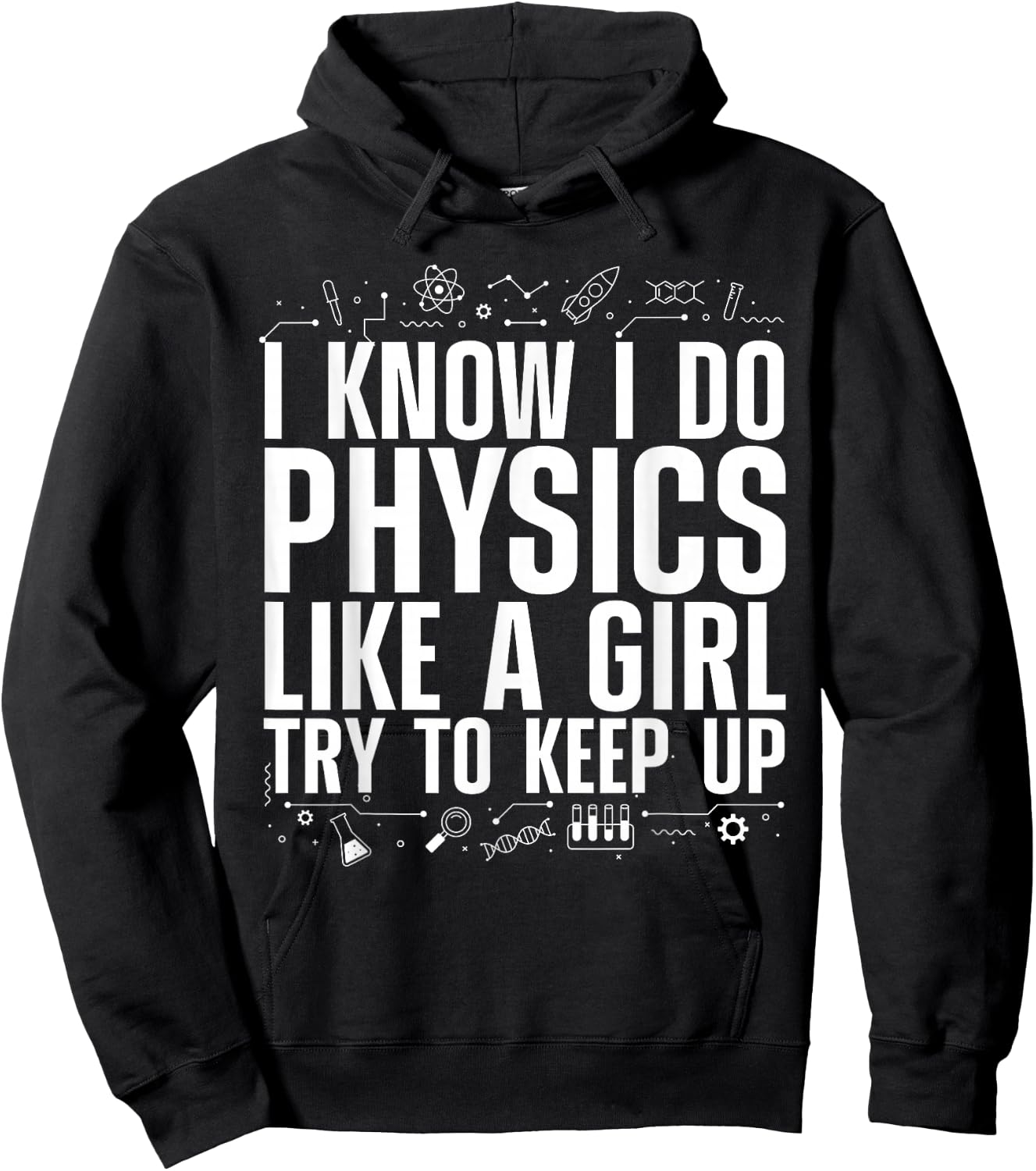 Cool Physics Girls Quantum Mechanics Science Nerd Hoodie - Hoodie | Black